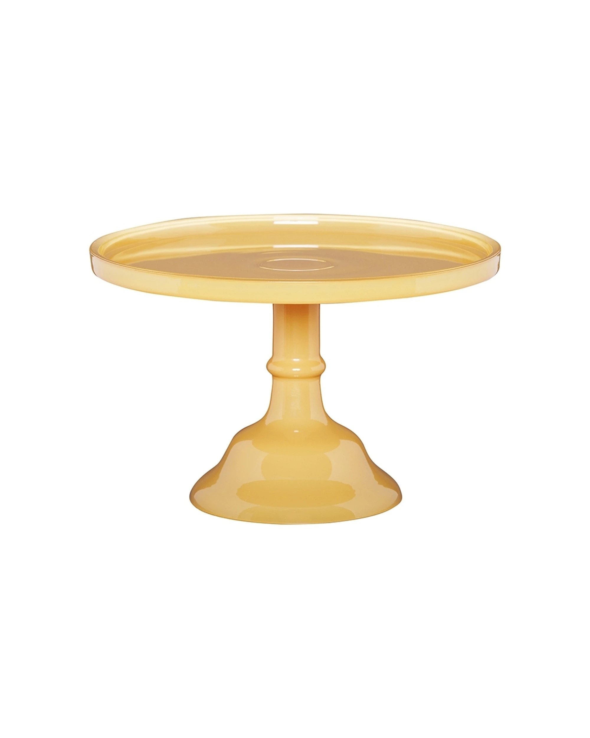 1 Ecology Glass Torte Cake Stand Dessert Display 25x15.5cm Honey - Yellow, 1 of 3