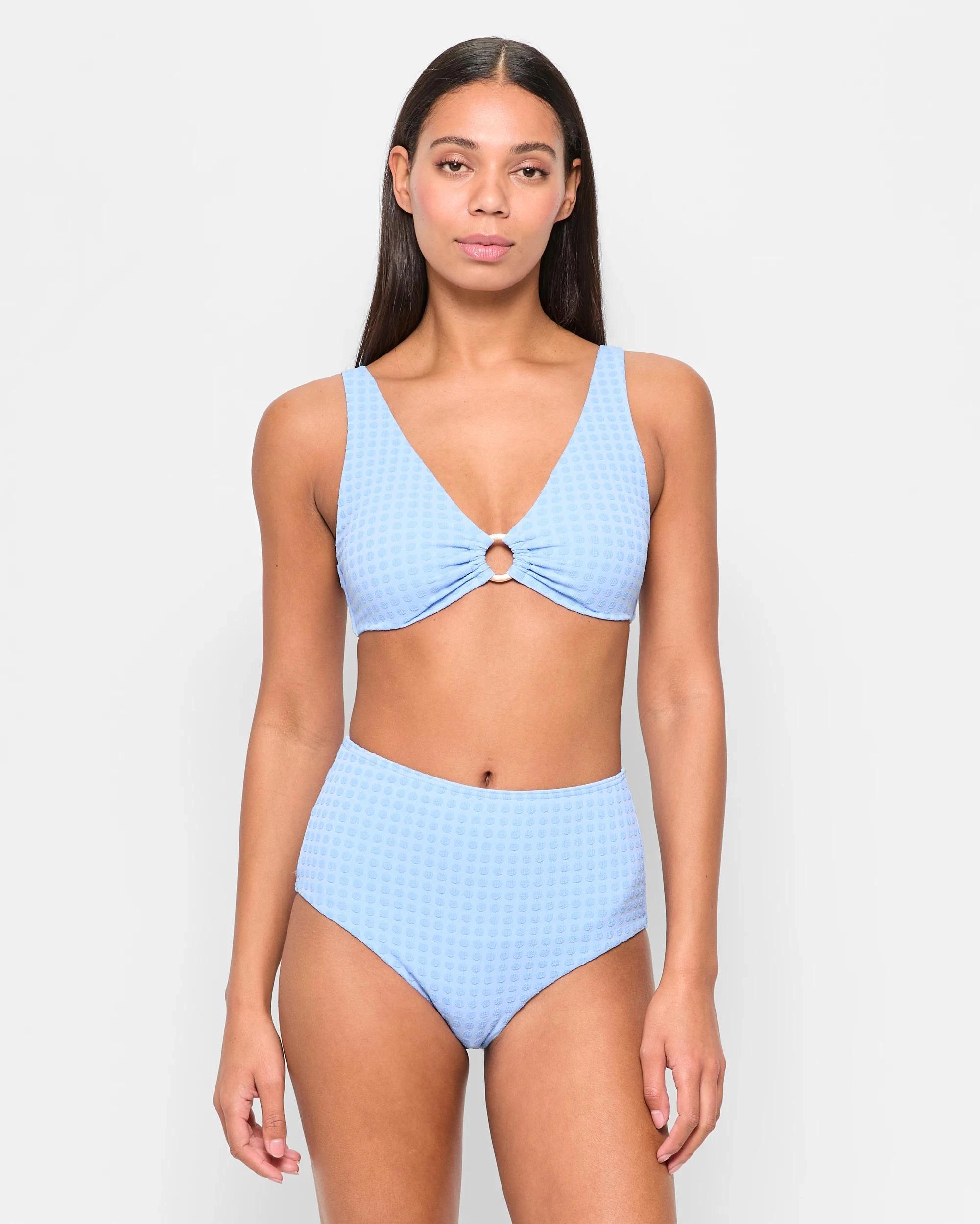 2 Target Plunge V-Neck Ring Bikini Top PERIWINKLE, 2 of 8