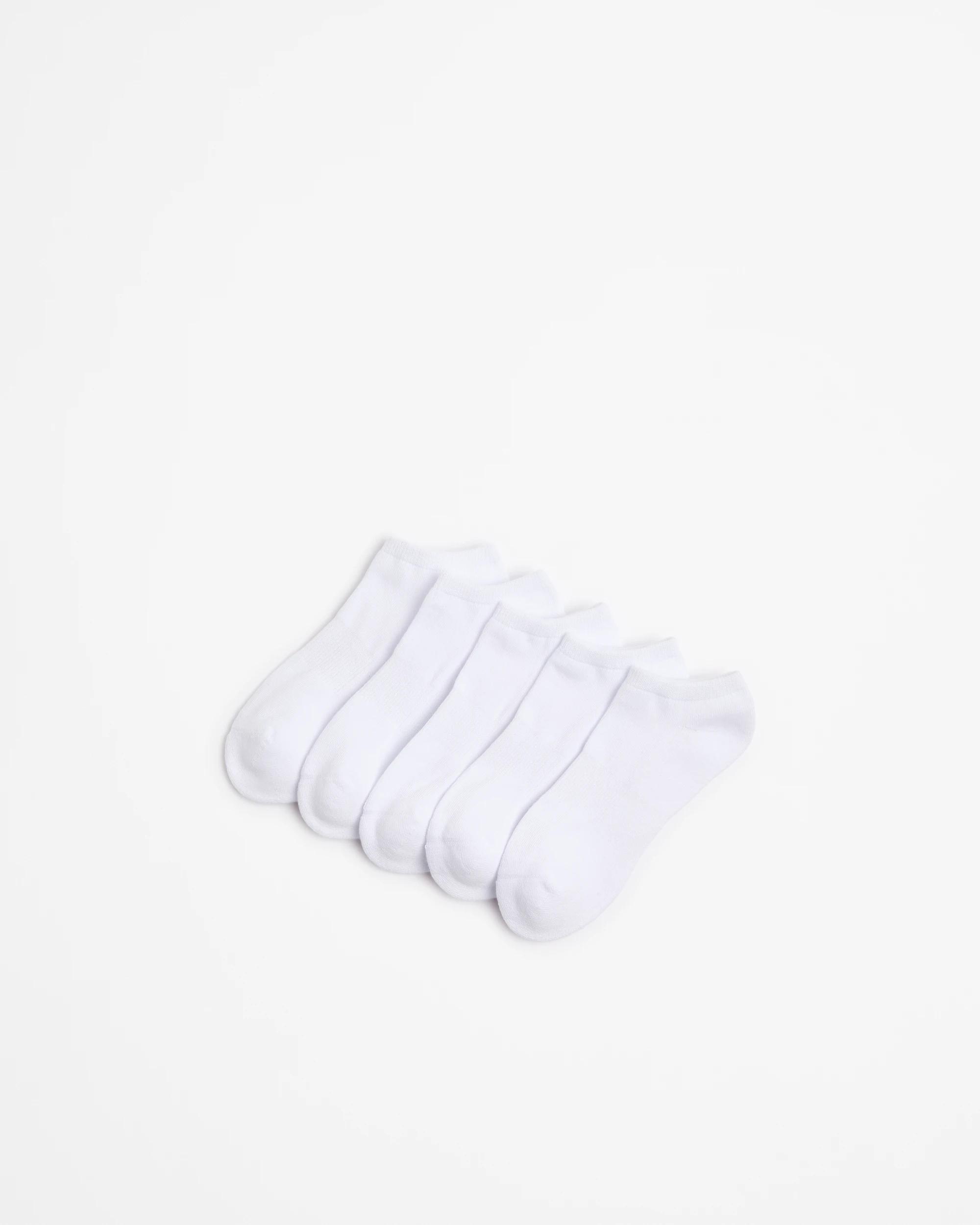 1 Target Active Australian Cotton Blend 5 Pack No Show Sport Socks WHITE, 1 of 3