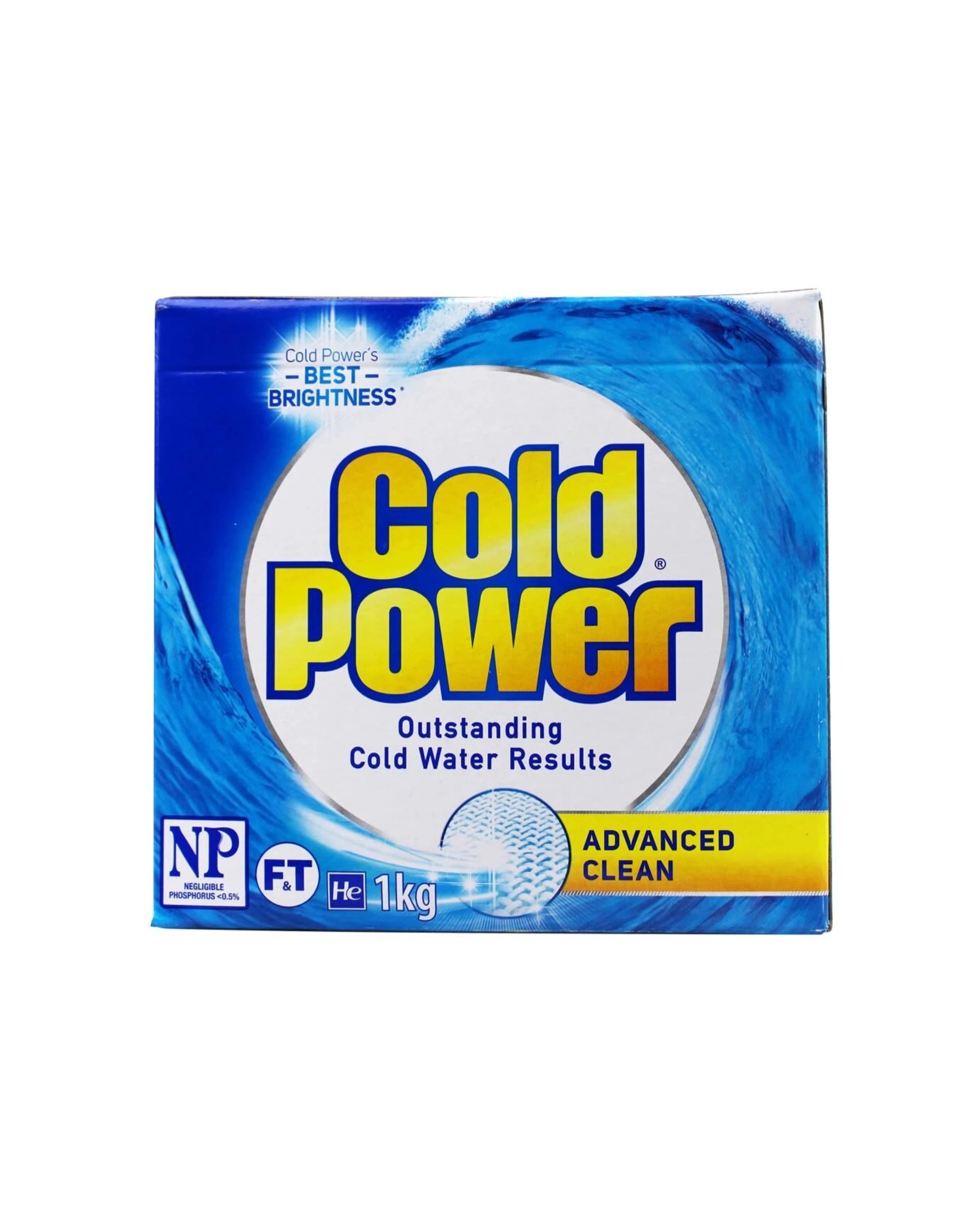 Cold Power 6PK Laundry Powder 1kg Front Top Loader Advanced Clean Stain ...