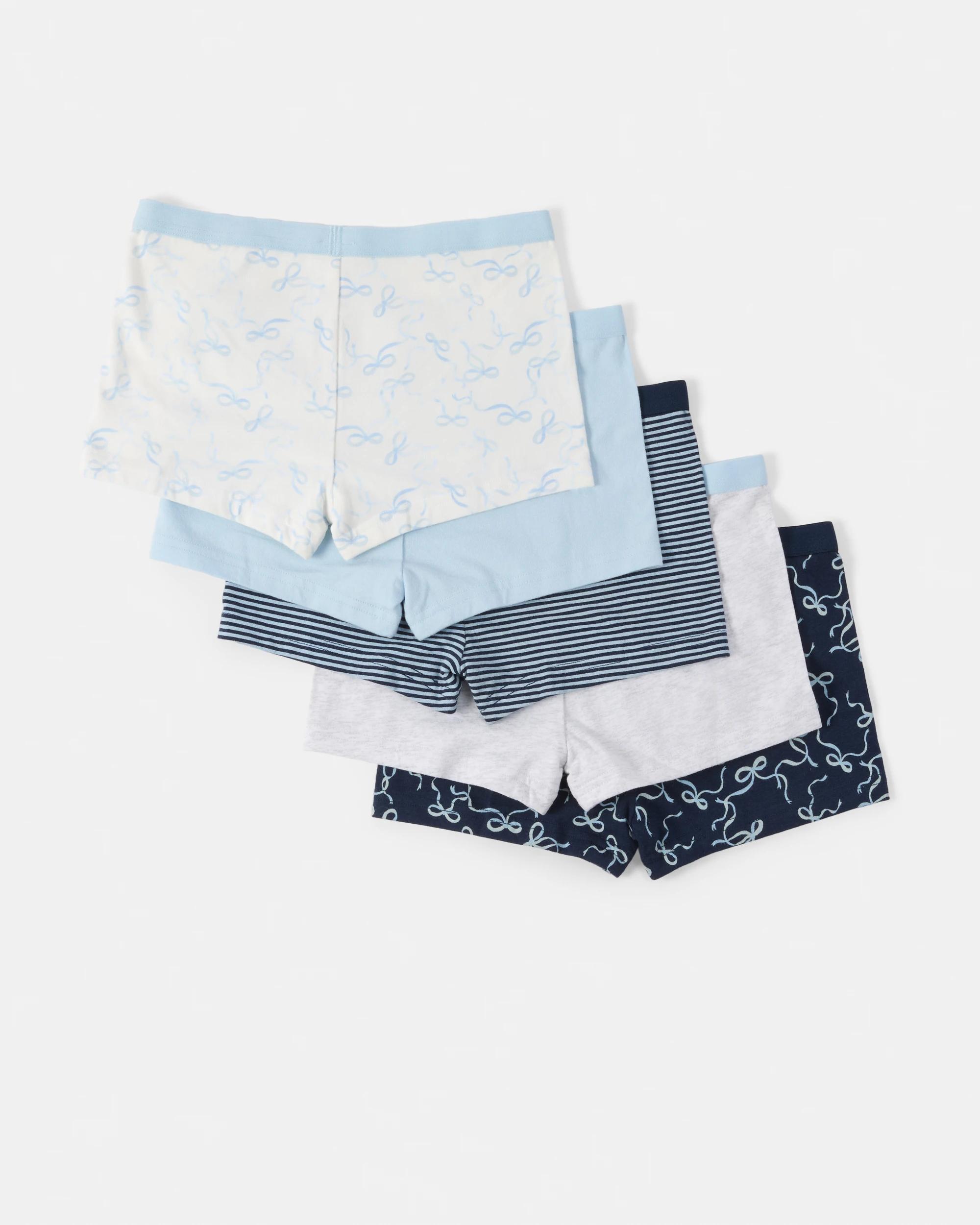 2 5 Pack Print Shorties Blu Shorti, 2 of 8