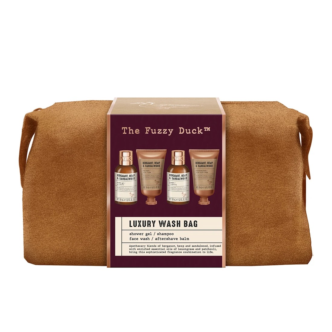 1 Baylis & Harding The Fuzzy Duck Luxury Wash Bag Set - Bergamot, Hemp and Sandalwood, 1 of 4