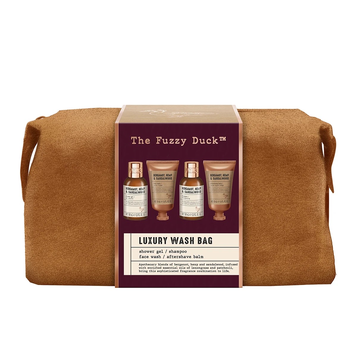 1 Baylis & Harding The Fuzzy Duck Luxury Wash Bag Set - Bergamot, Hemp and Sandalwood, 1 of 4