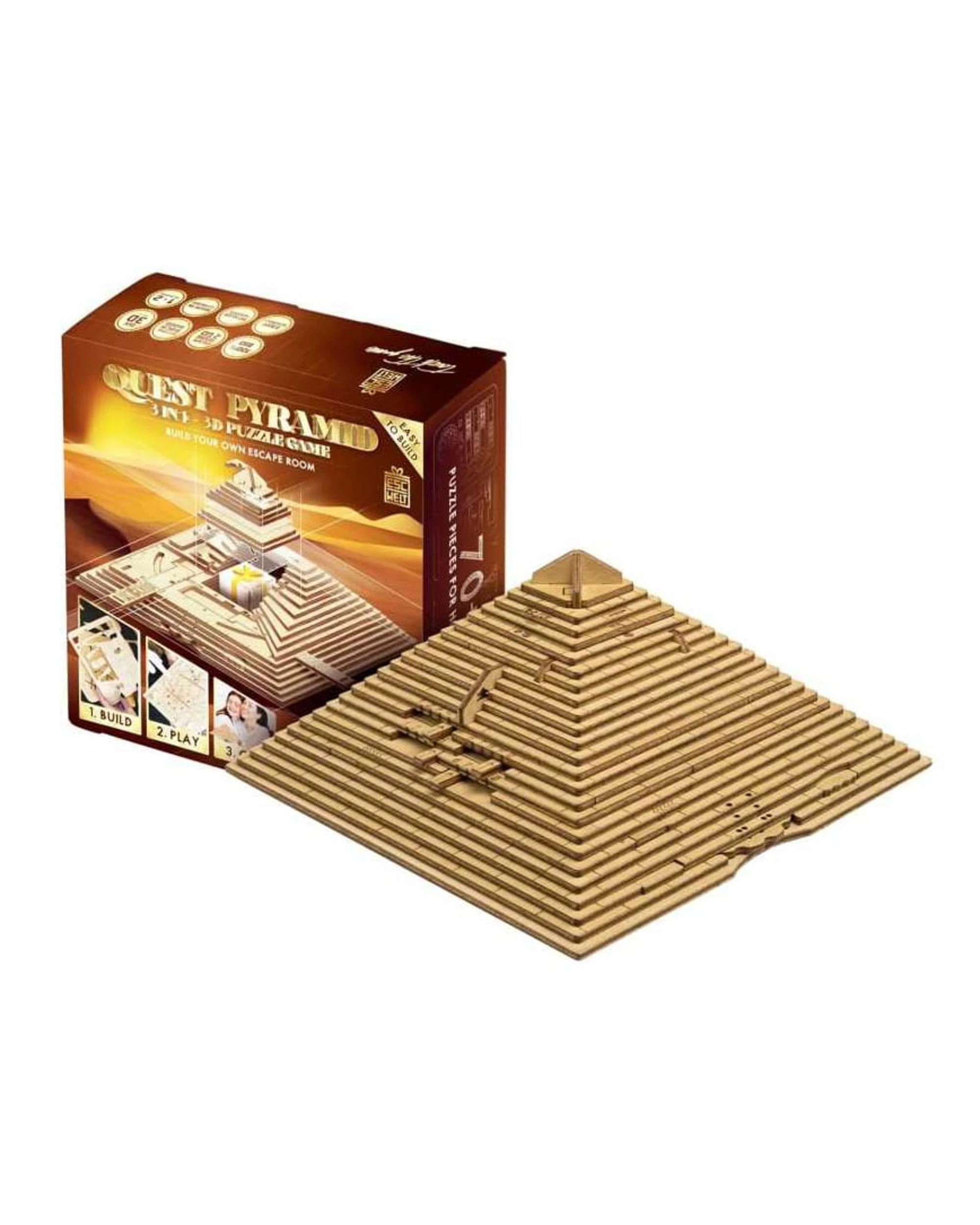 1 Escapewelt Quest Pyramid 3 In 1 3D Puzzle, 1 of 6