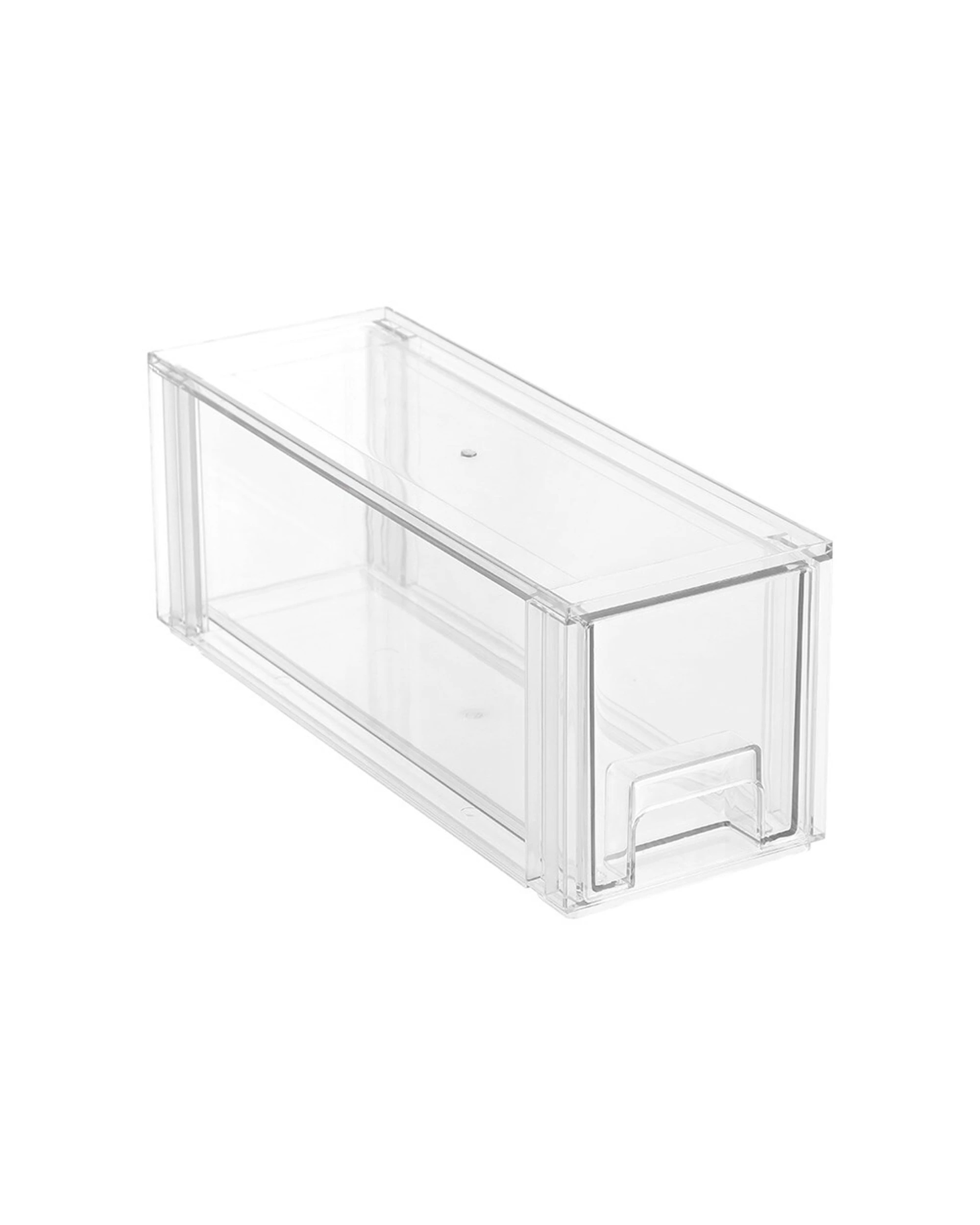 2 BOXSWEDEN 2PK Crystal Stackable Slim 35cm Storage Drawers Durable
 - plain, 2 of 6