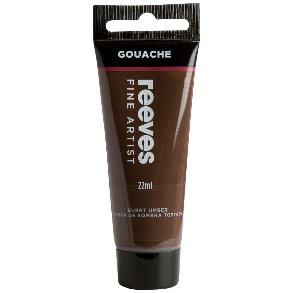 1 Reeves Gouache Paint 22mL Burnt Umber, 1 of 1