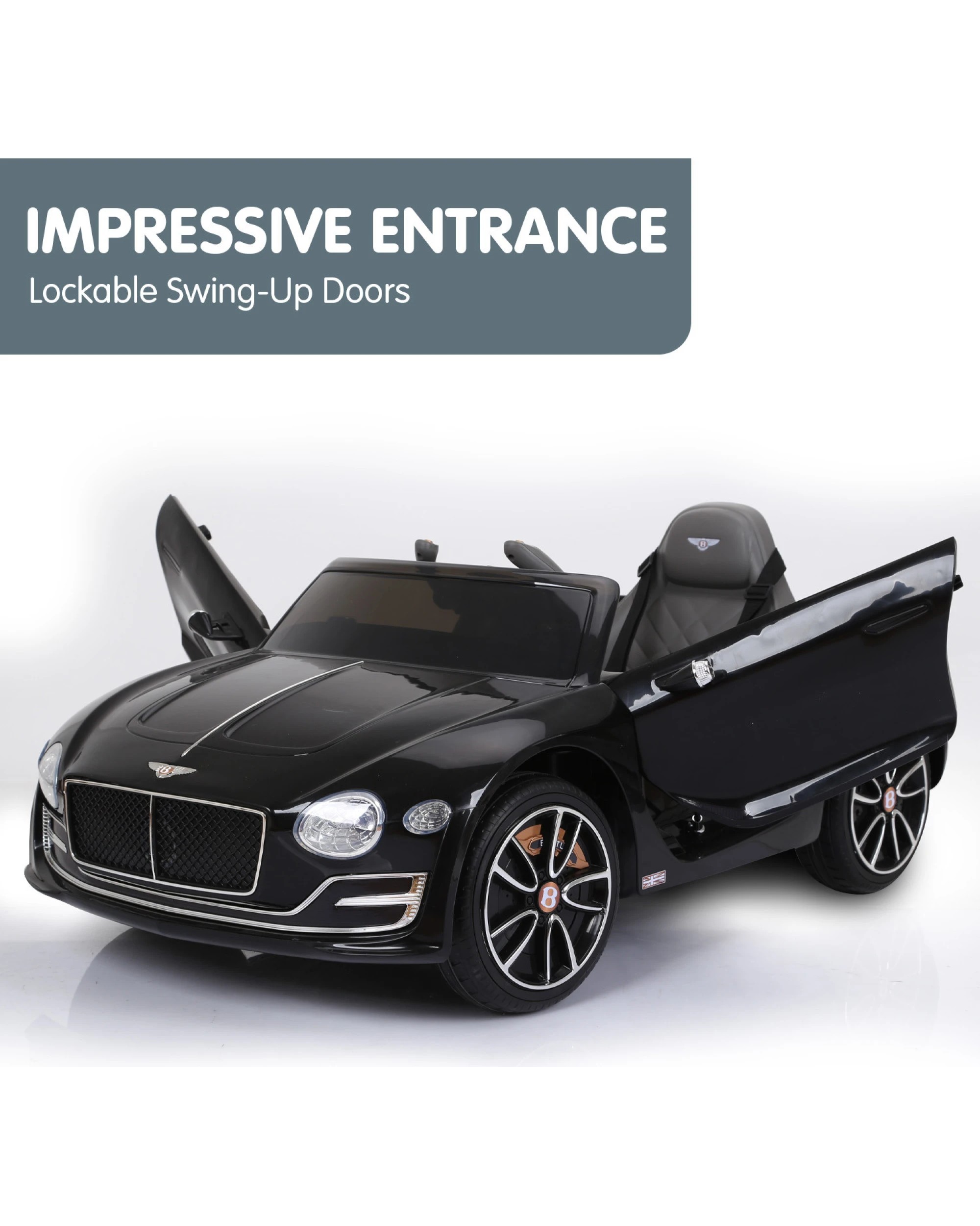 5 Kahuna Bentley Exp 12 Licensed Speed 6E Electric Kids Ride On Car - Black, 5 of 10