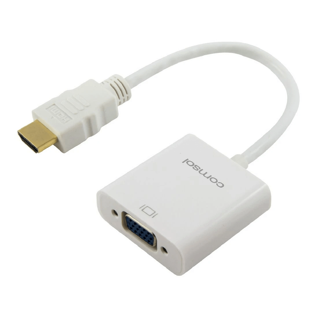 1 Comsol Male HDMI to Female VGA and 3.5mm Audio Adaptor, 1 of 5