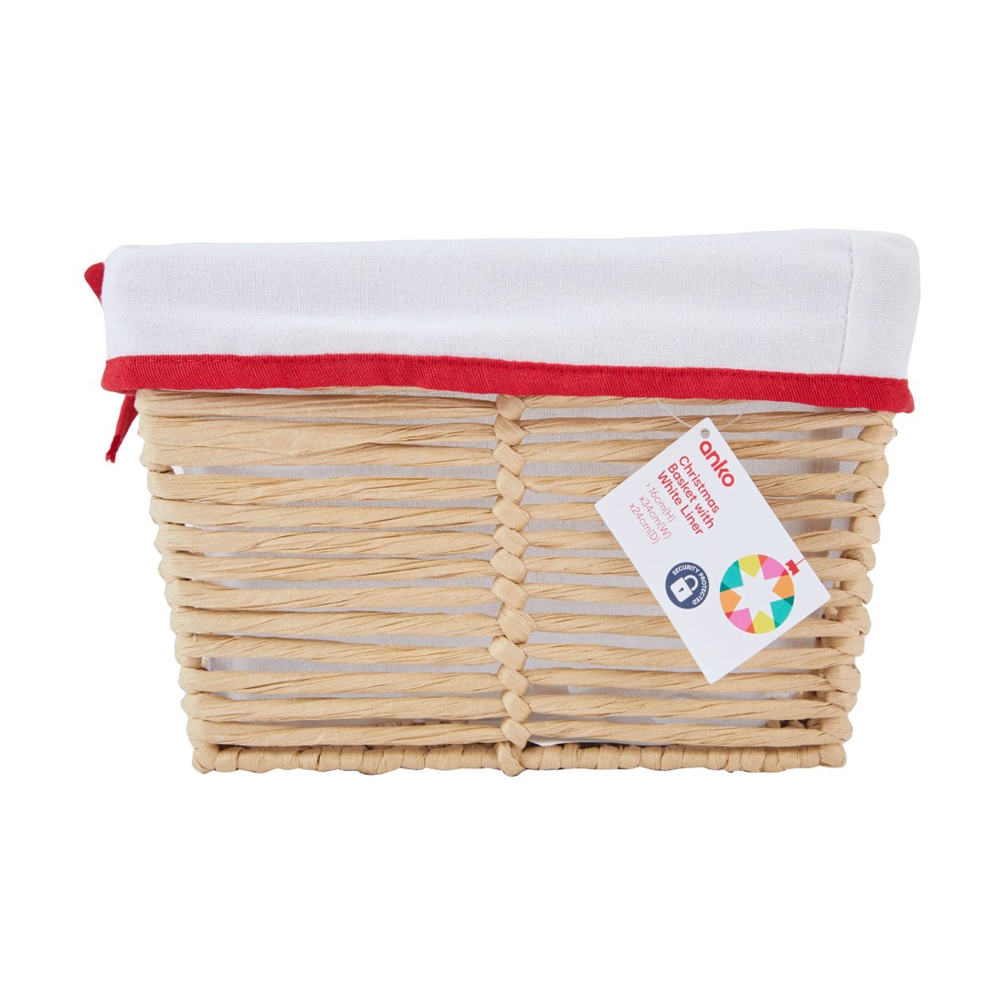 6 Christmas Basket with White Liner, 6 of 6