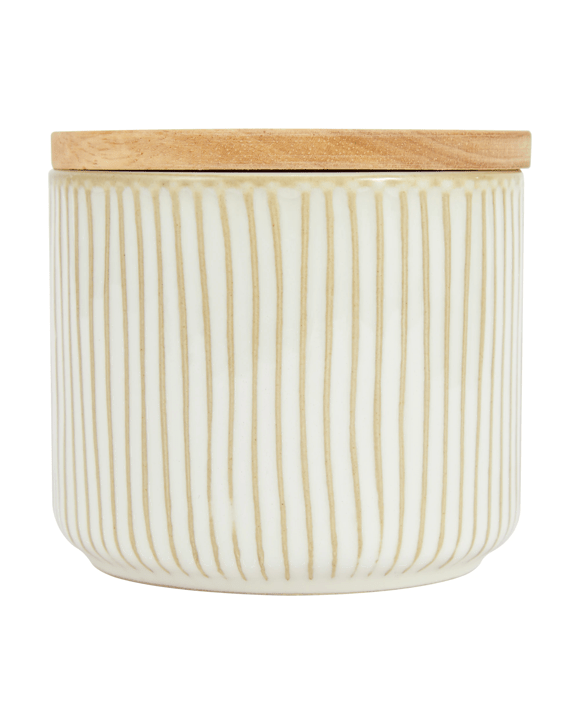 Small Linear Glazed Canister