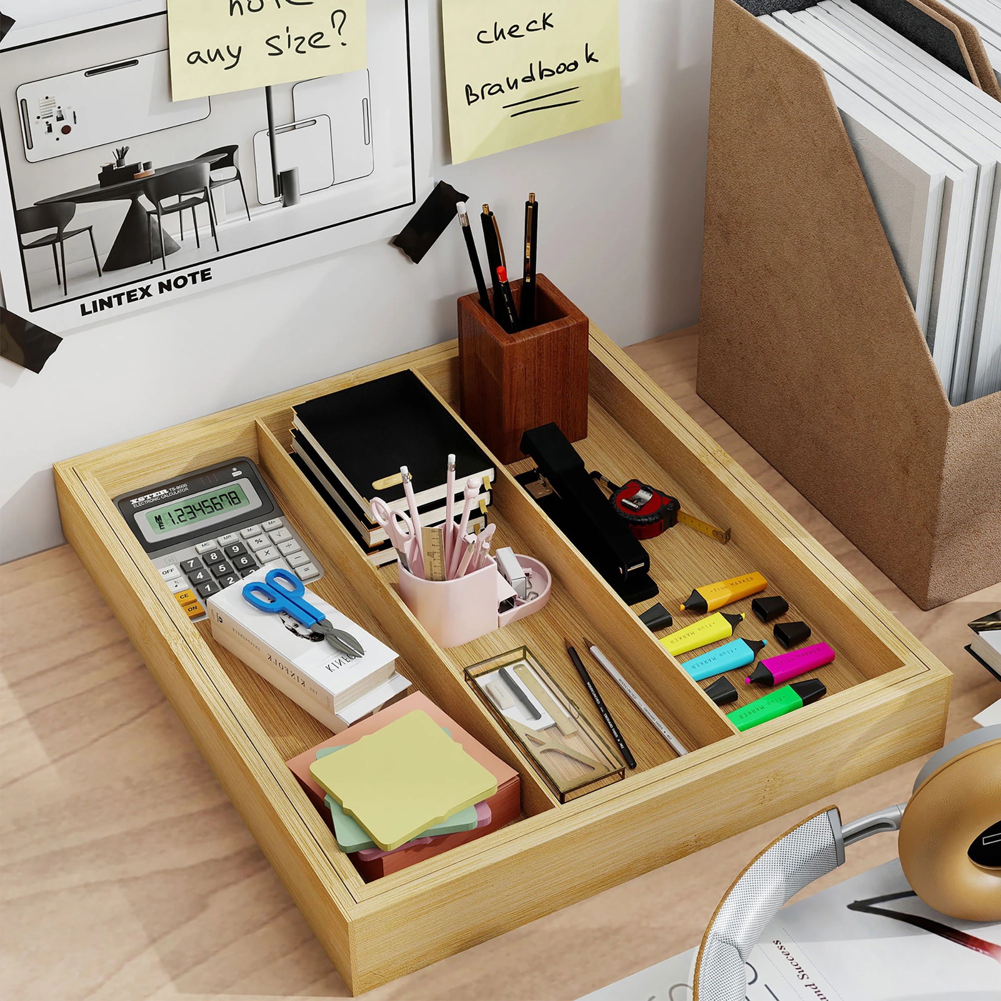 8 Toque Bamboo Expandable Kitchen Drawer Organiser 3-5 Slot, 8 of 9