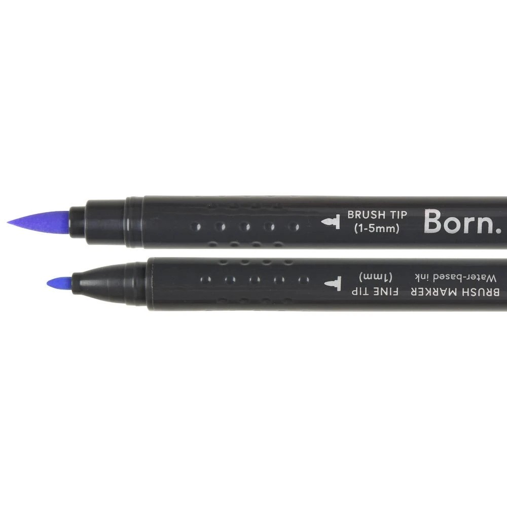 2 Born Professional Brush Dual-Tip Marker Pastel Blue 533, 2 of 4