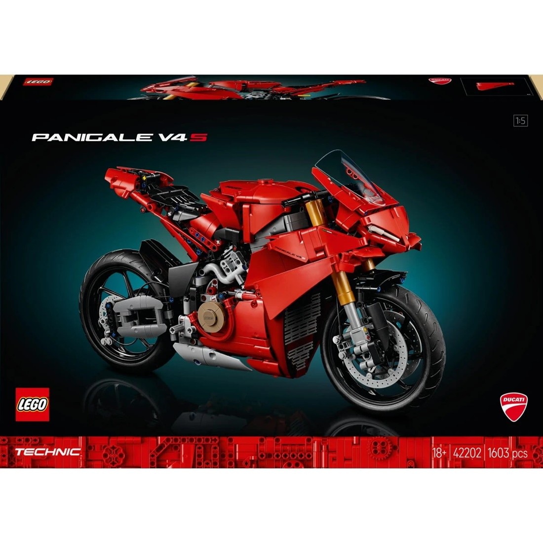 1 LEGO Technic Ducati Panigale V4 S Motorcycle 42202, 1 of 11