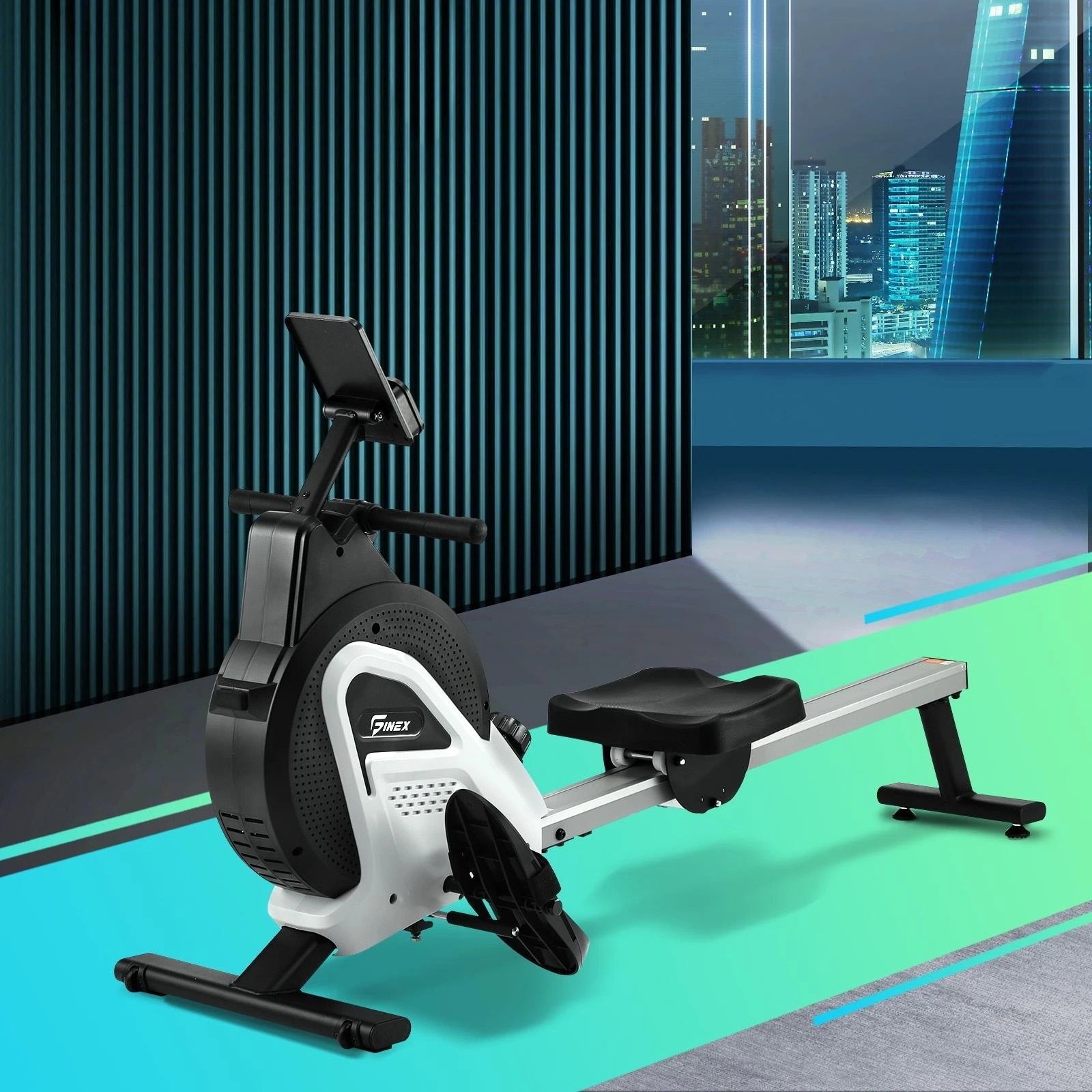 3 Finex Rowing Machine Magnetic Rower 16-Level - Multi, 3 of 9