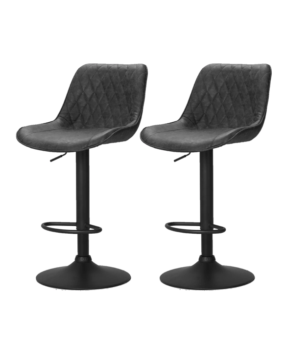 Artiss Set of 2 Rushal Bar Stools - Brown