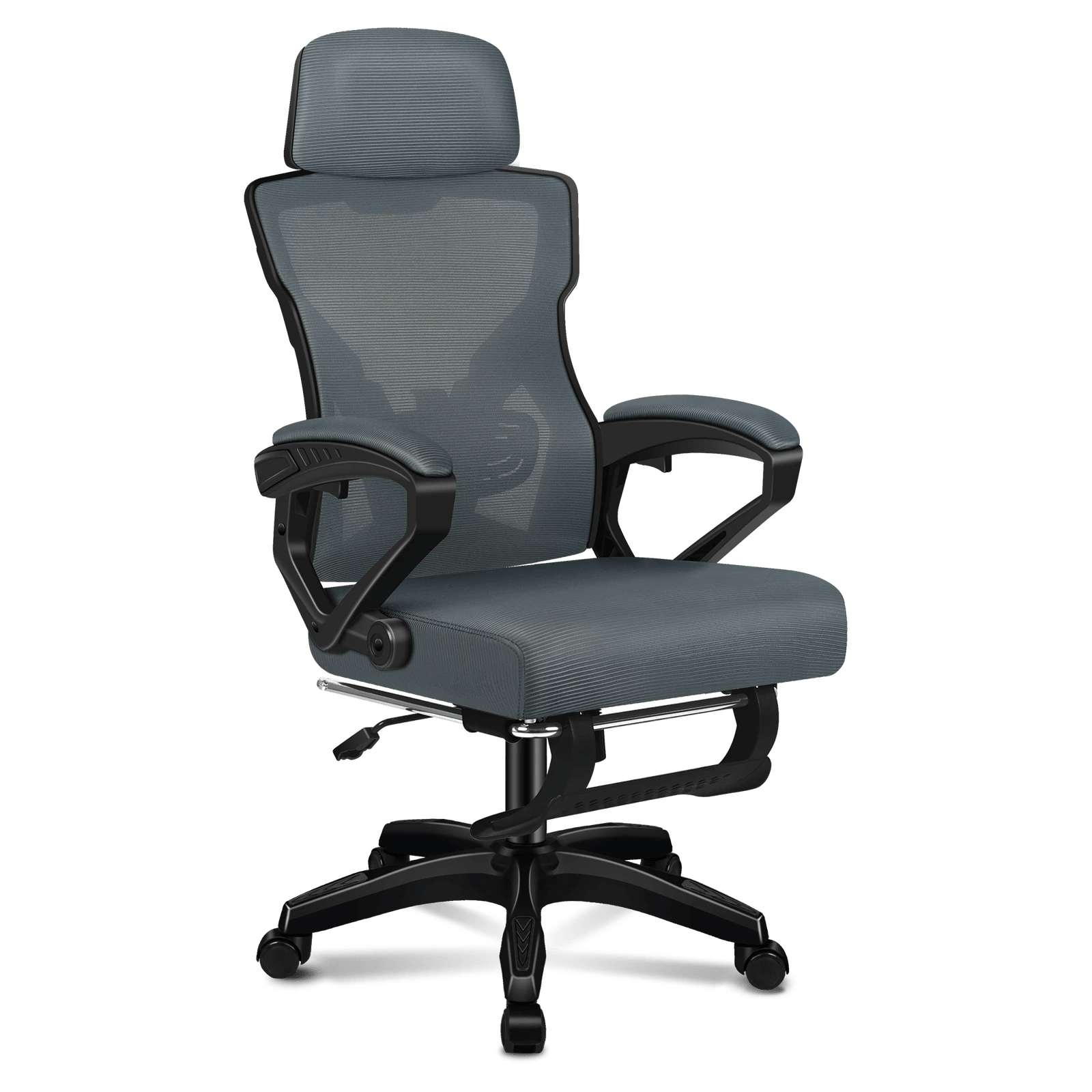 1 Alfordson Office Desk Chair Mesh Executive Computer Fabric Seat Recliner Work - Grey, 1 of 6
