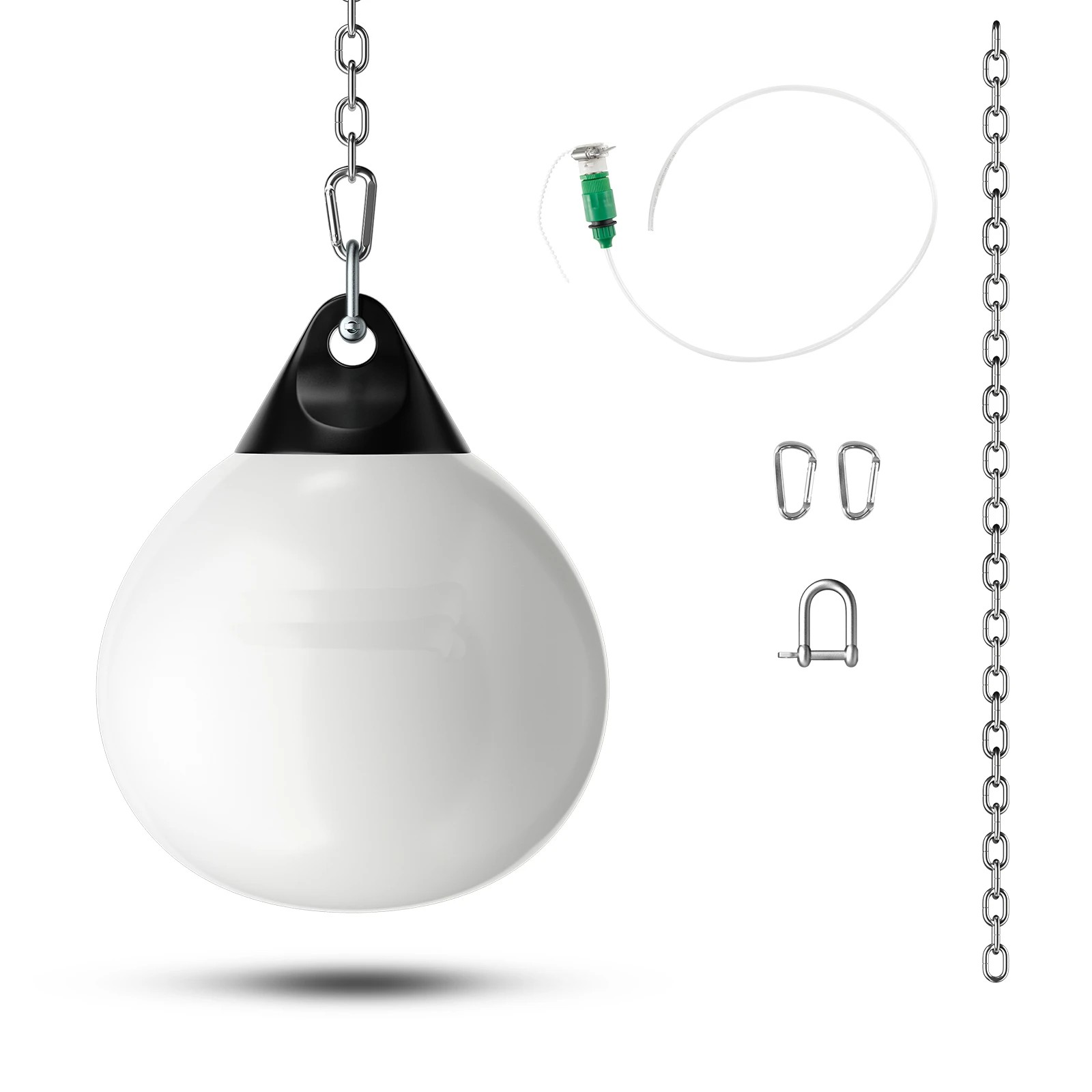 1 Costway 50kg Water Punching Bag Aqua Boxing Bag Heavy Duty Punch Bag w/Chain Home Gym Outdoor - White, 1 of 1
