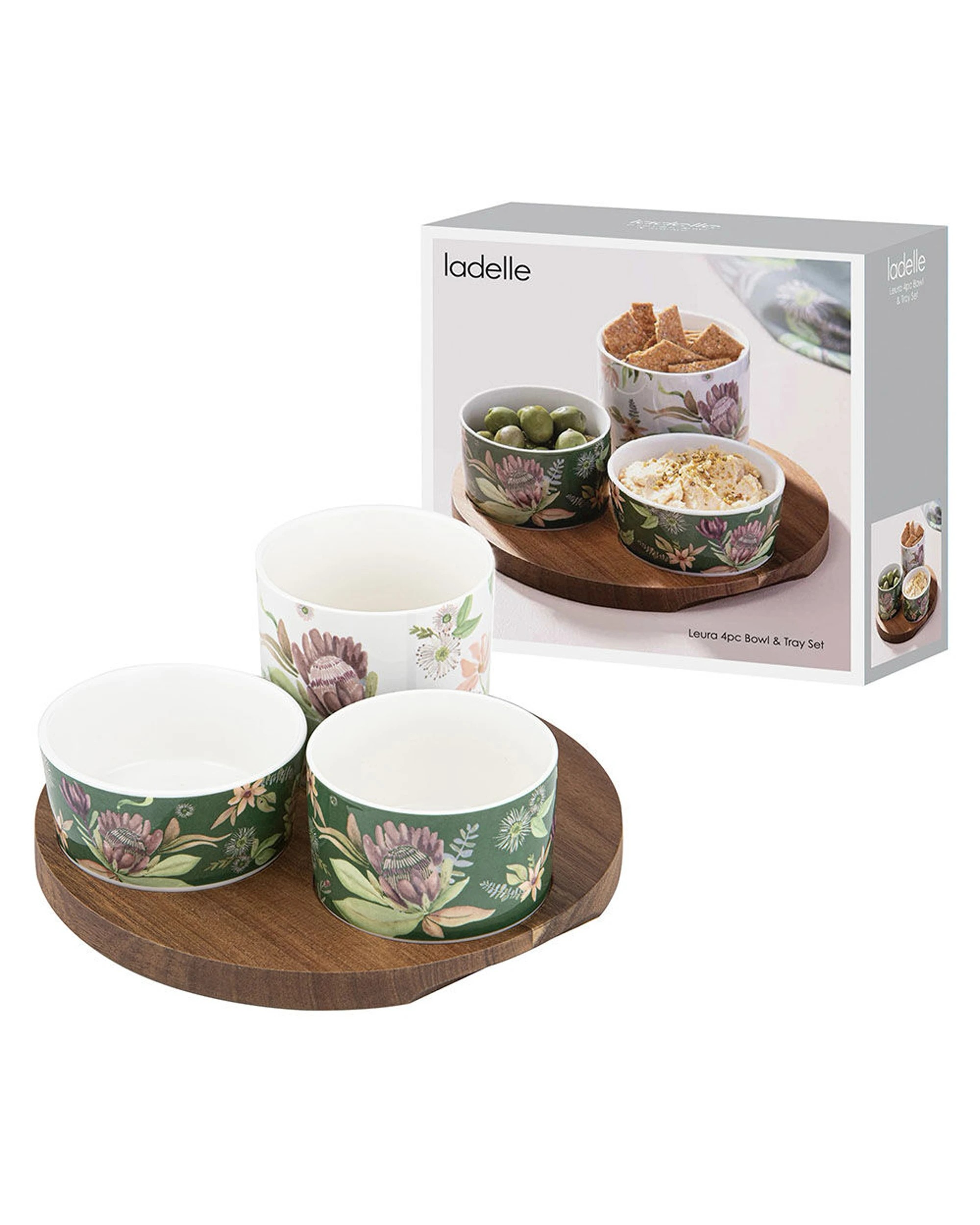 2 Ladelle Leura Round Bowl & Tray Set 4pc - Assorted, 2 of 3
