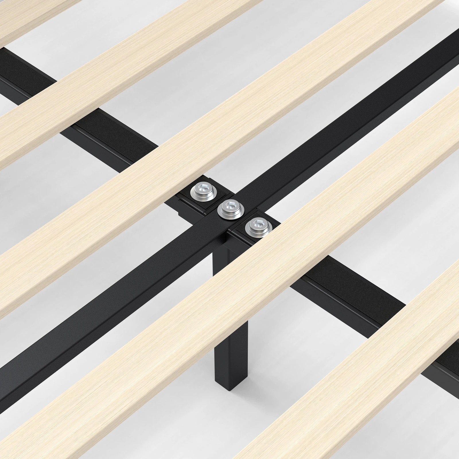 7 Alfordson Bed Frame Double Size Upholstered Platform Boucle Harlene - White, 7 of 10