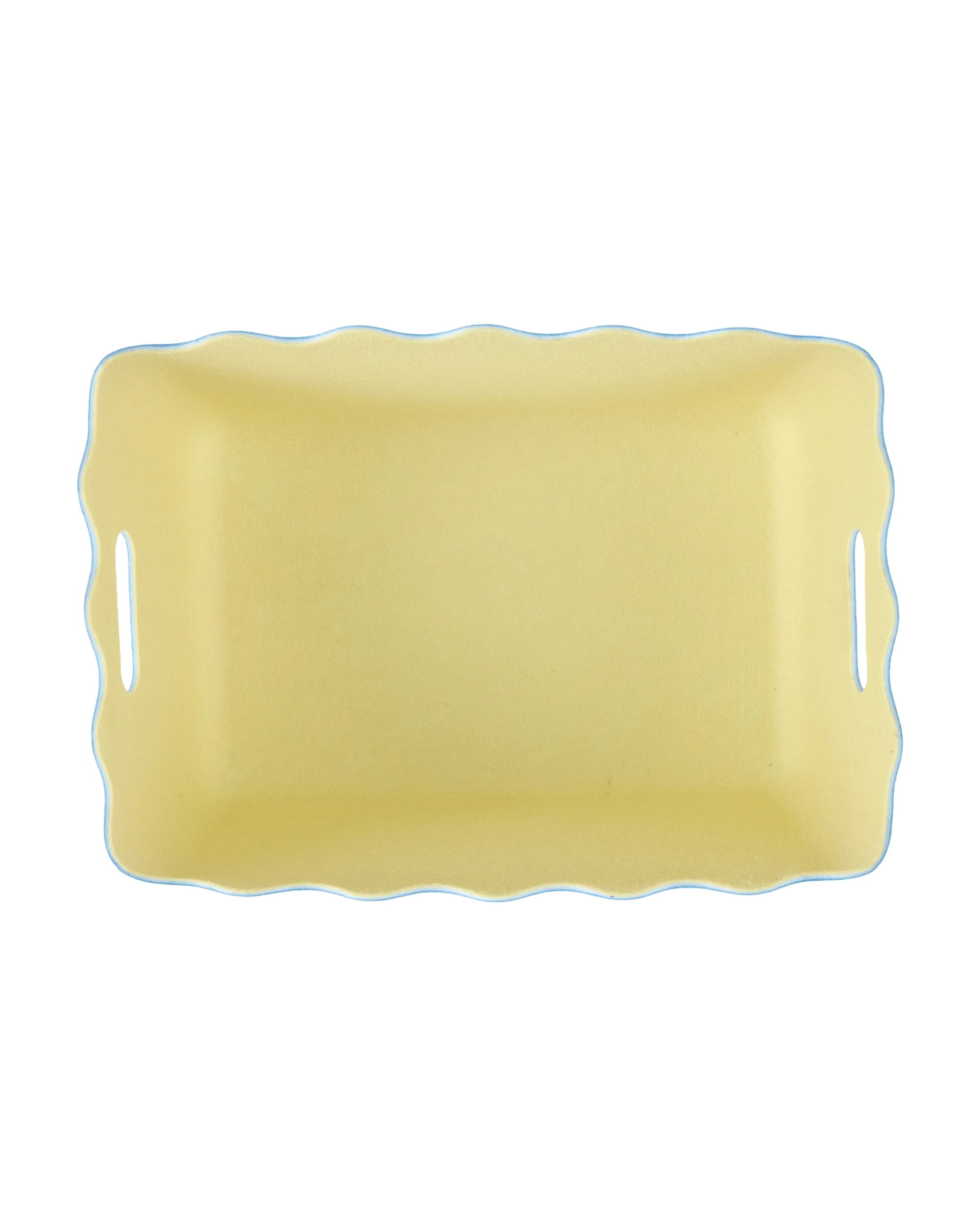 4 2 Tone Wave Felt Basket - Blue and Yellow, 4 of 5