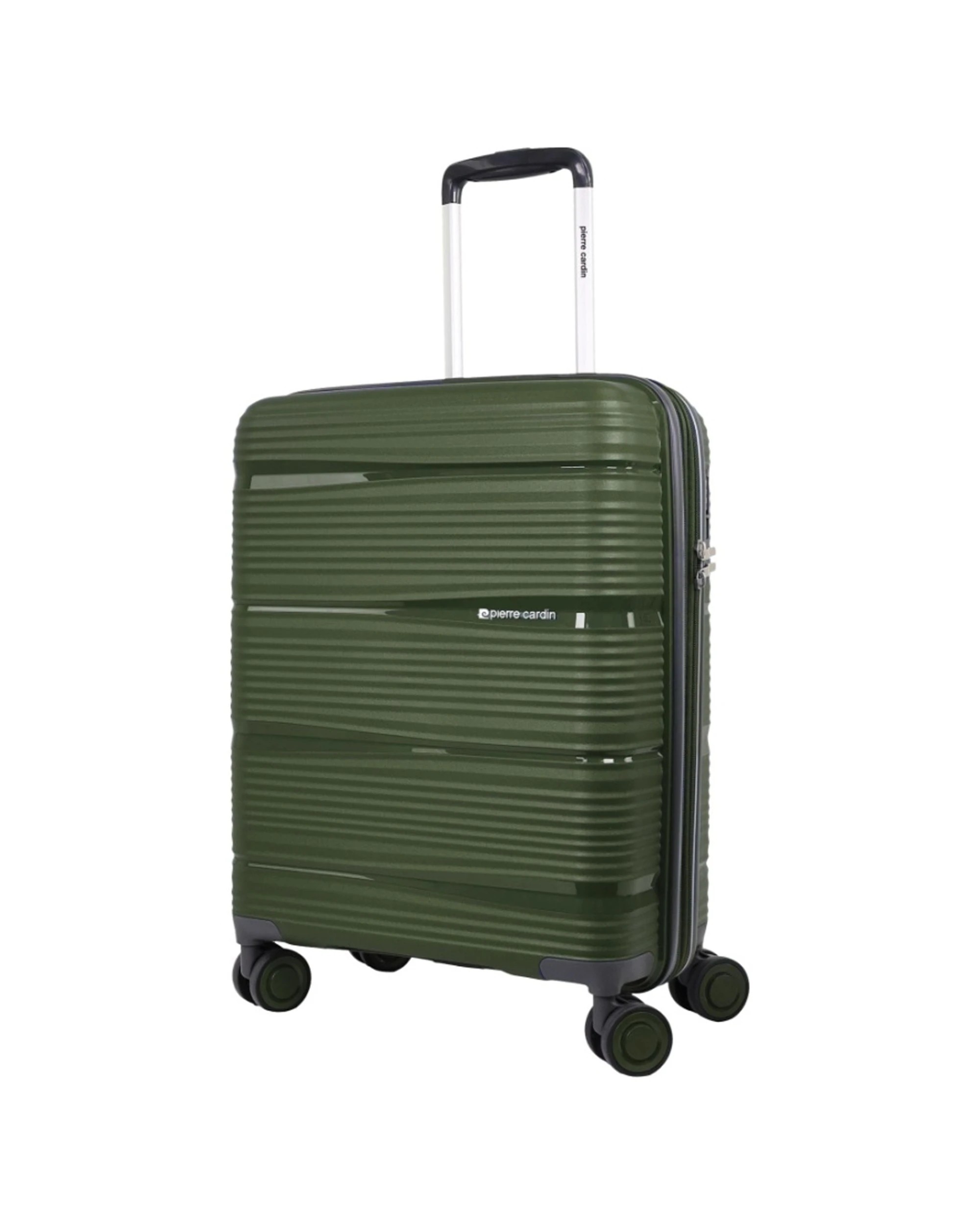 2 Pierre Cardin 2pc Polypropolene (PP) Large & Cabin Luggage Suitcase Set - Green, 2 of 7