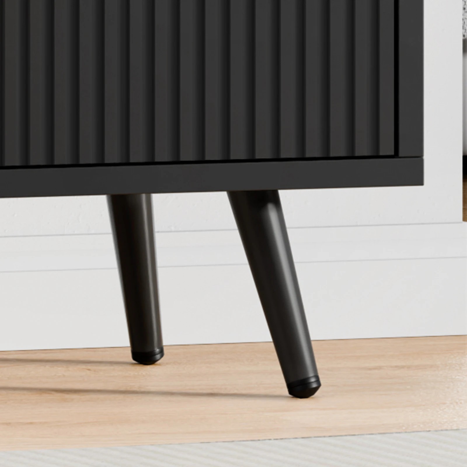 7 Alfordson 4 Chest of Drawers Modern Storage Cabinet Dresser Tallboy - Black, 7 of 10