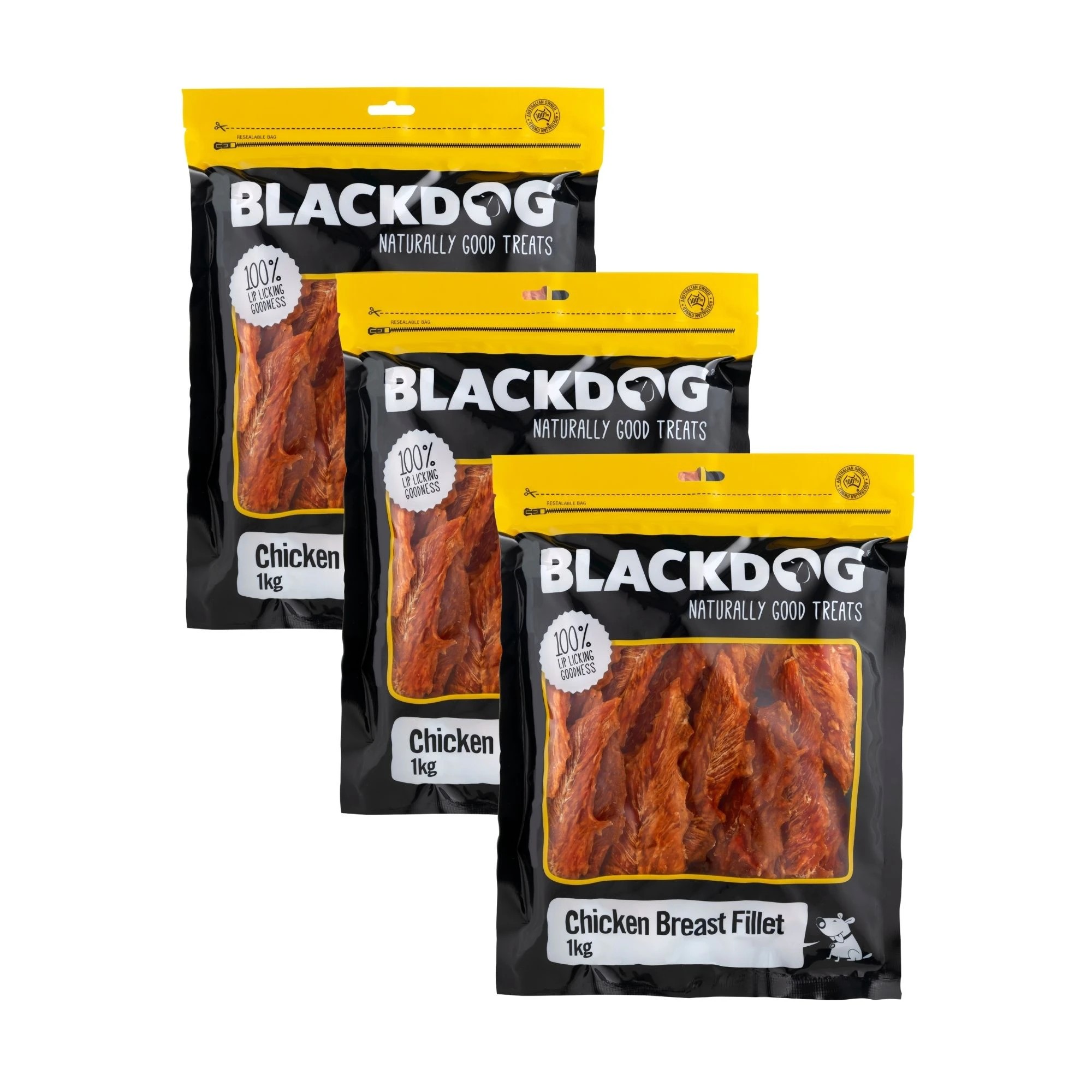 1 Blackdog Chicken Breast Fillets 1kg x 3pk, 1 of 1