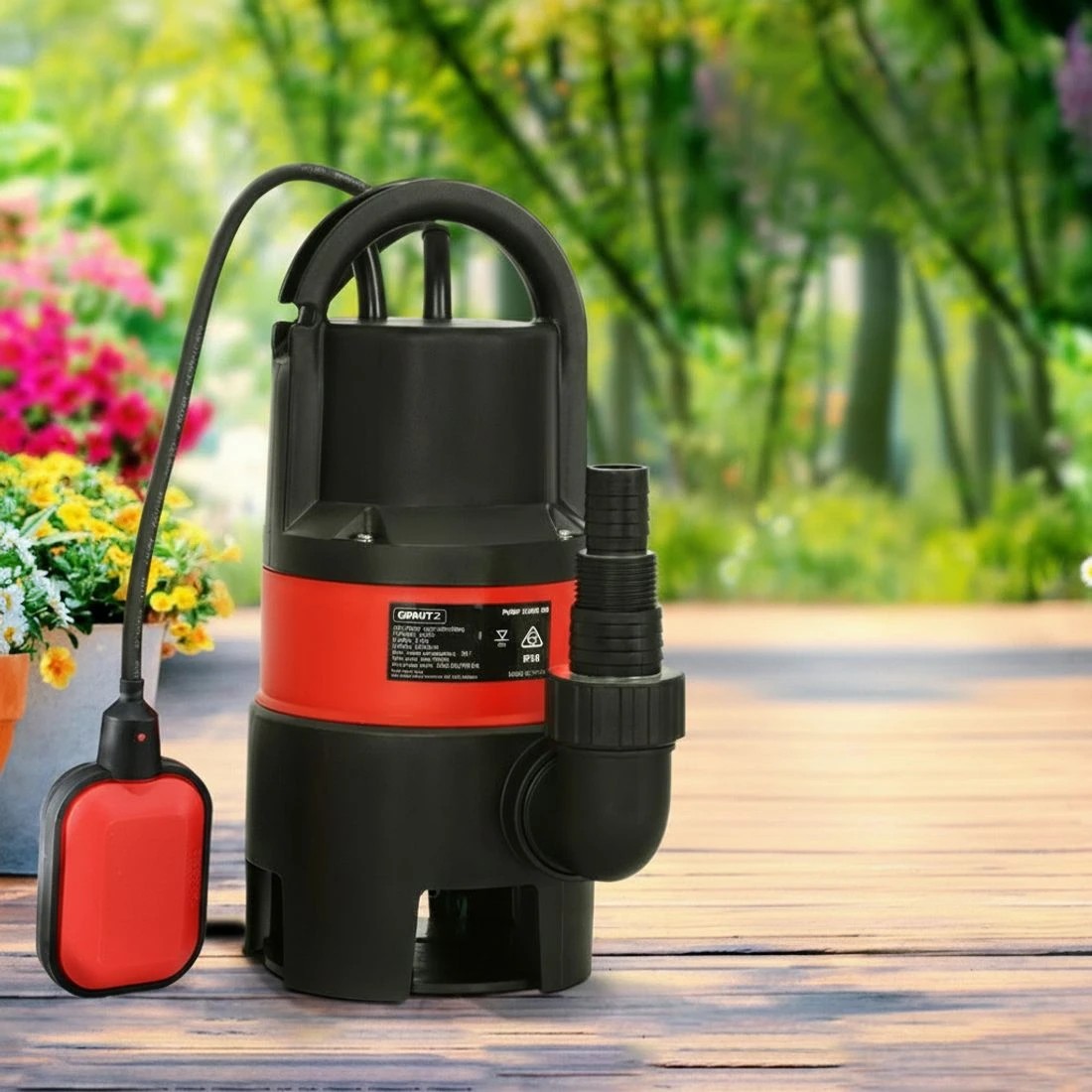 5 Giantz Garden Submersible Pump 550W Dirty Water Bore Tank Well Steel Sewerage - Red, 5 of 6