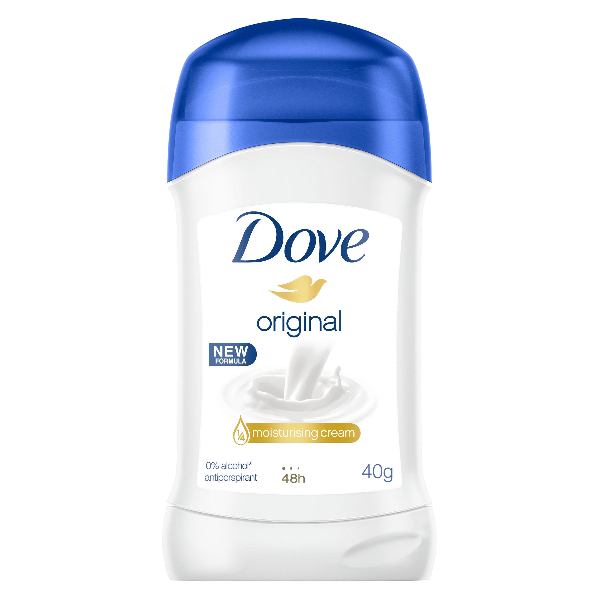 1 Dove Women Original Anti-Perspirant Deodorant Stick 40g - 1/4 Moisturising Cream, 1 of 3