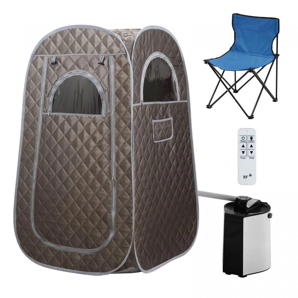 1 Maxkon Sauna Steam Tent Foldable Steamer Heating Portable Spa With Chair Remote Control Indoor, 1 of 7