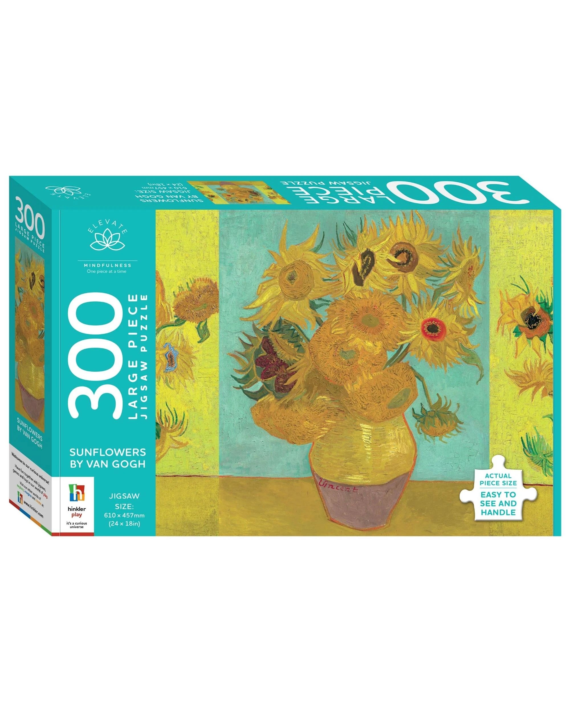 1 Hinkler Elevate Van Gogh Sunflowers 300 Piece Puzzle, 1 of 4