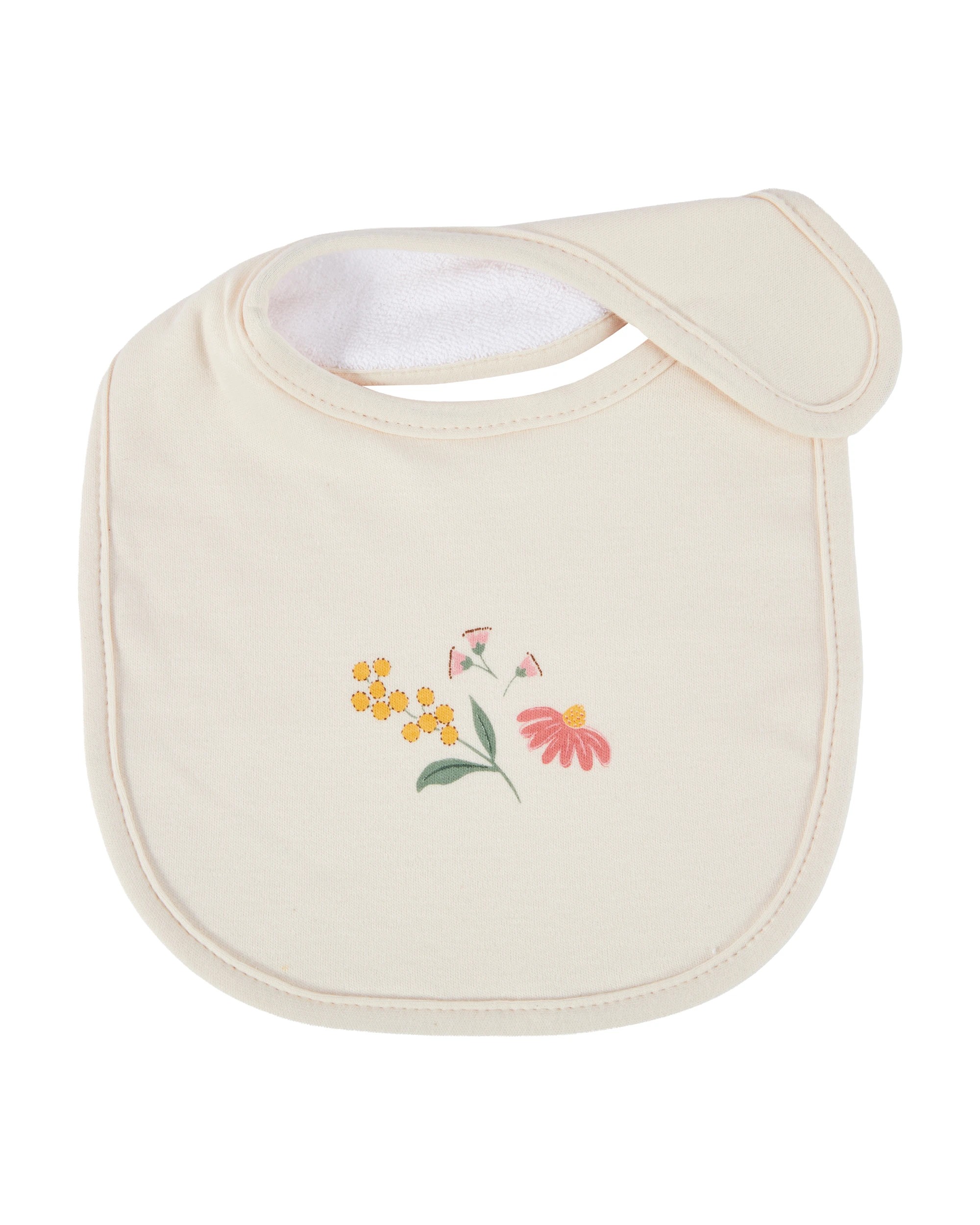 4 3 Pack Organic Cotton Bibs - Flora, 4 of 5