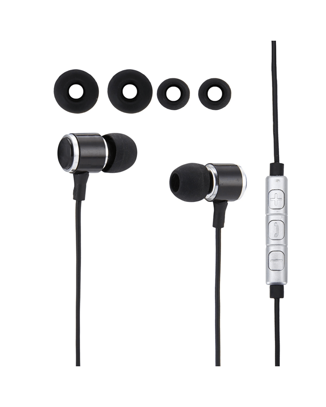 Bud Style Lighting Earphones - Black with Si