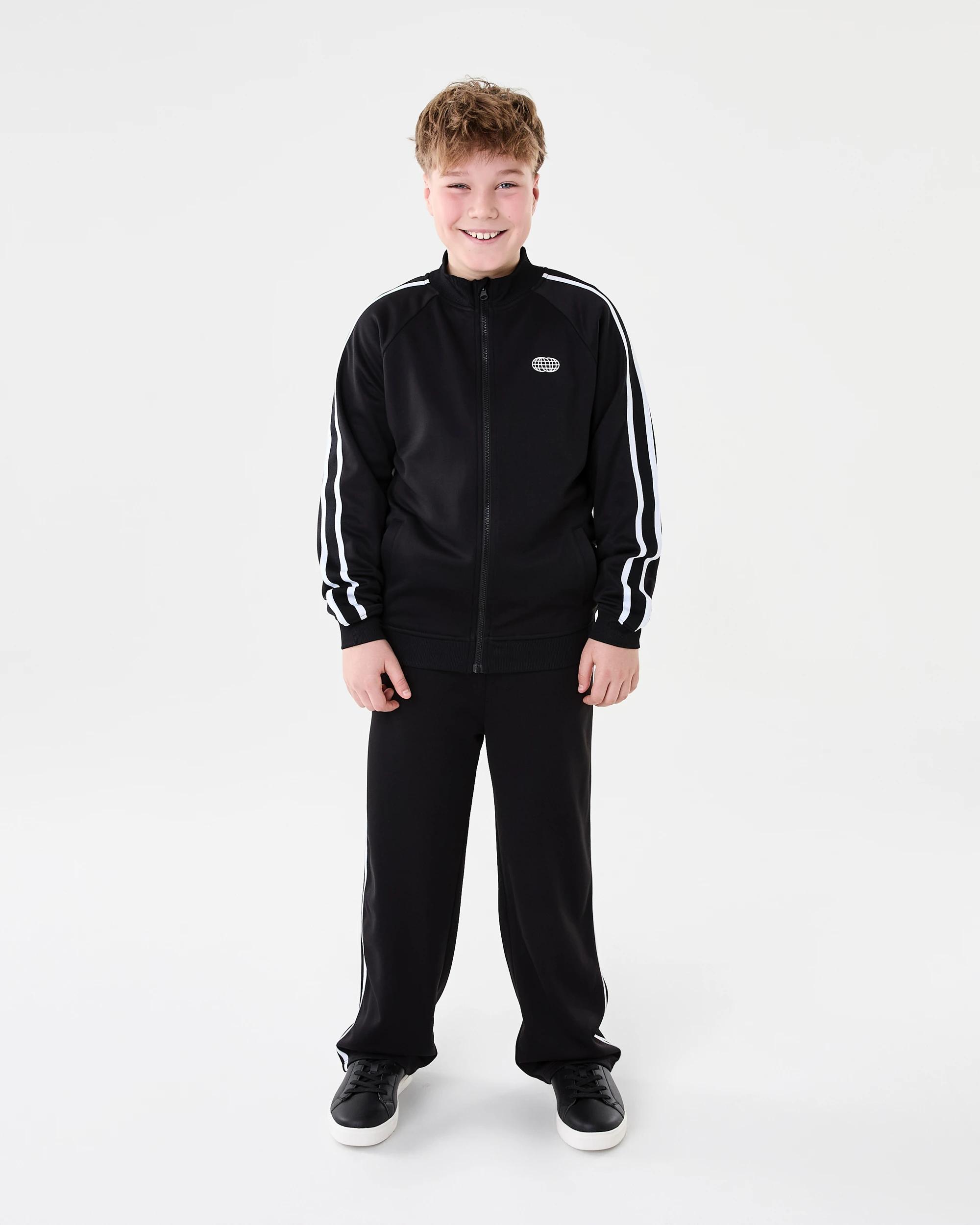 8 Tricot Zip Through Sweatshirt Blk Globe, 8 of 9