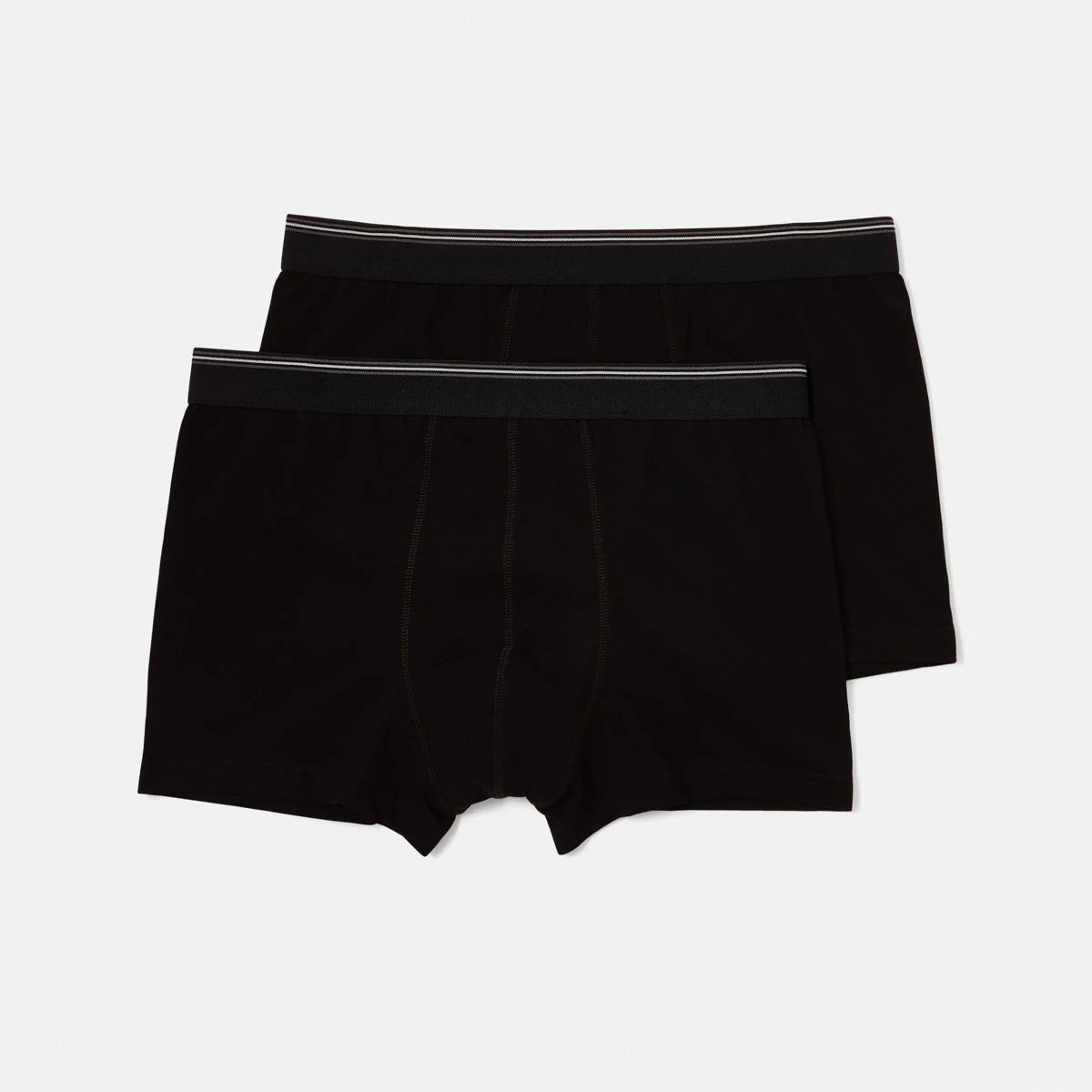 1 2 Pack Plain Trunks BLACK, 1 of 5