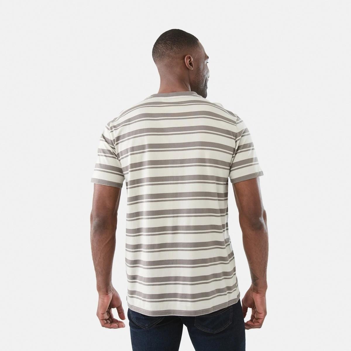3 Australian Cotton Stripe T-shirt Brn Stripe, 3 of 5