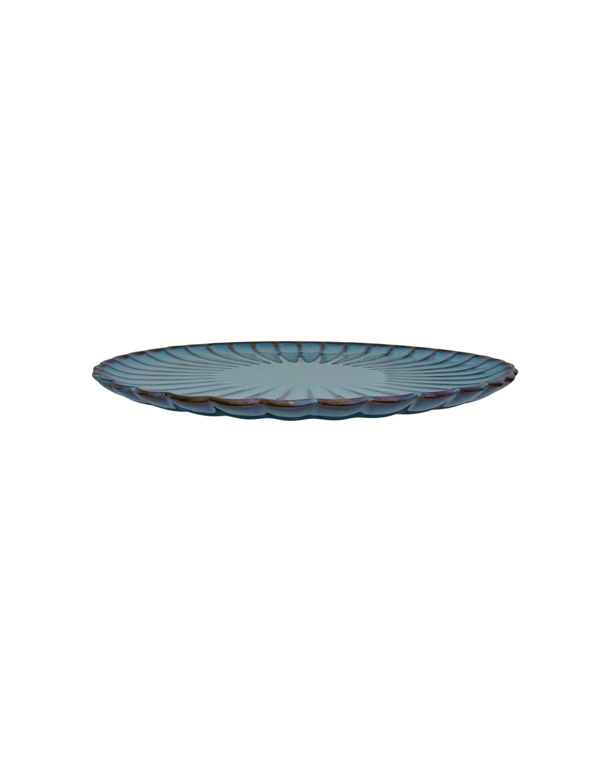 2 Casa Domani Solare Round Platter Durable Stoneware 33cm Dinnerware Serveware - Blue, 2 of 3