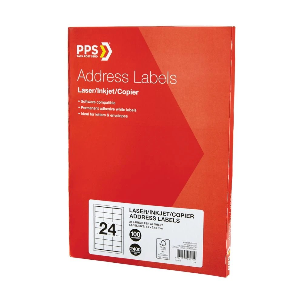 3 PPS Inkjet Laser Address Labels 24UP 100 Sheets, 3 of 3