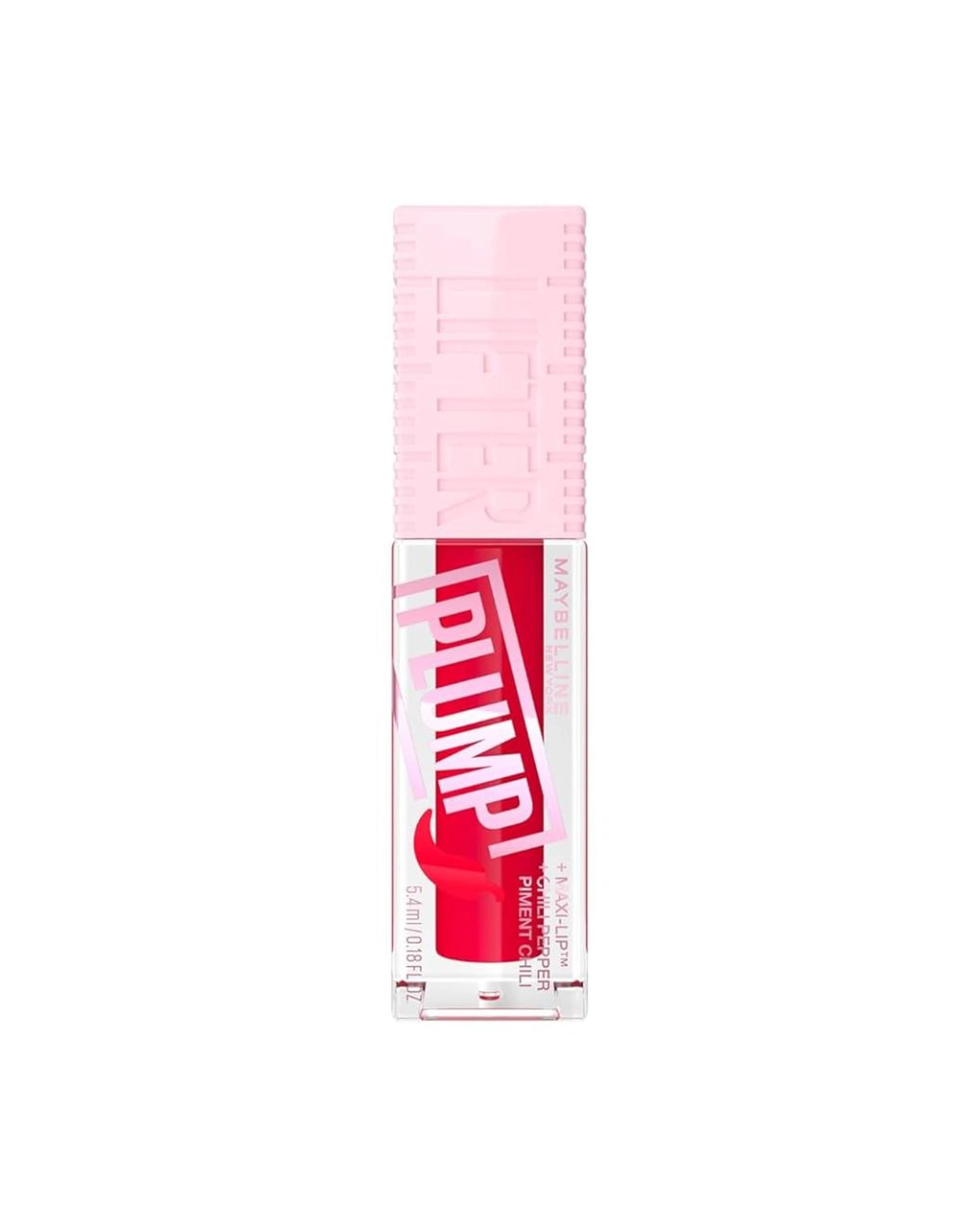 3 3 x Maybelline Lifter Plump Gloss Plumping Lip Gloss 5.4mL - 004 Red Flag - Red, 3 of 8