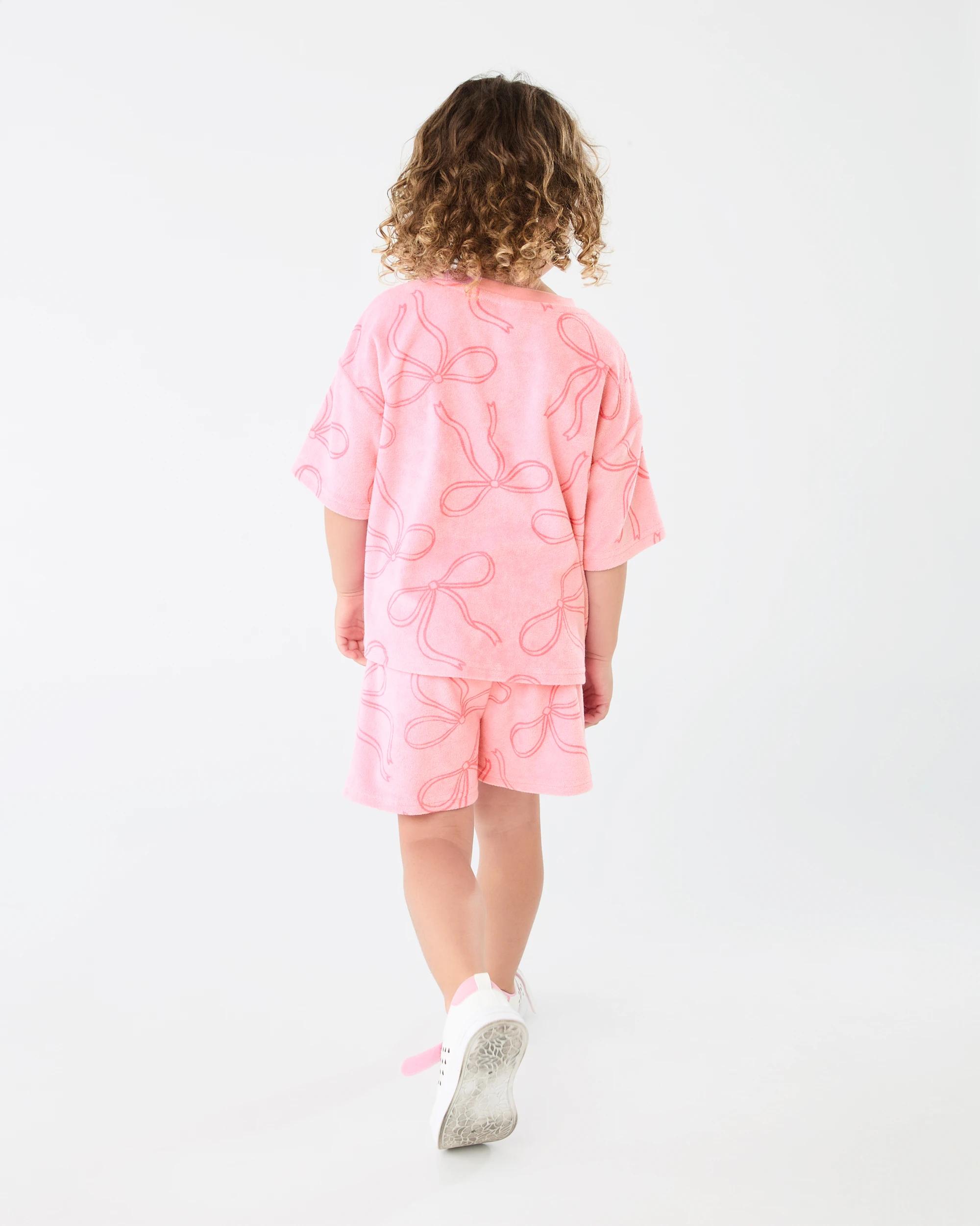 7 Oversized Terry T-shirt Pnk Bow, 7 of 7