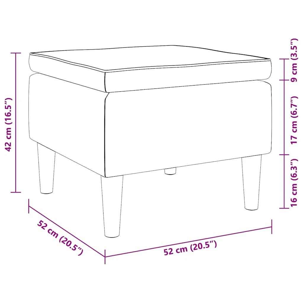 7 vidaXL stool Footrest - Grey, 7 of 8