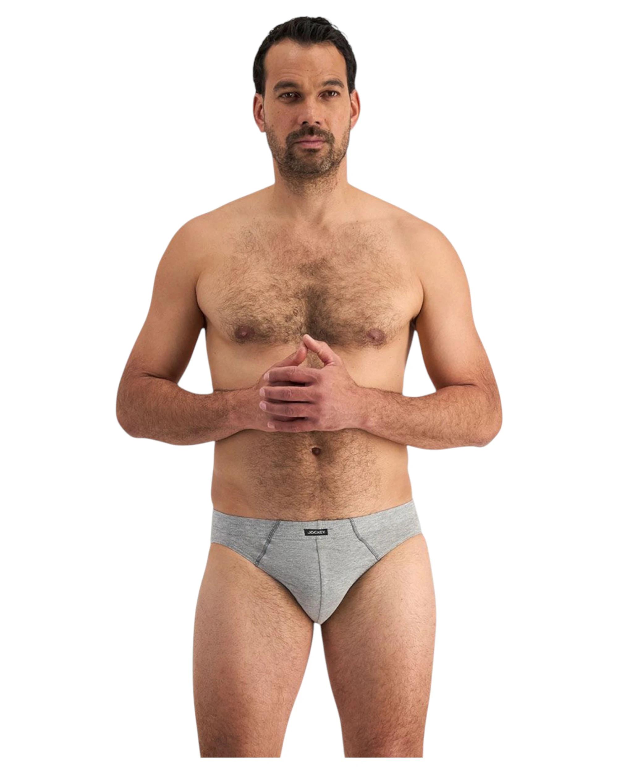 3 Jockey 20 Pack Mens Cotton Briefs / Grey/ Red Underwear BLACK/GREY/RED, 3 of 10