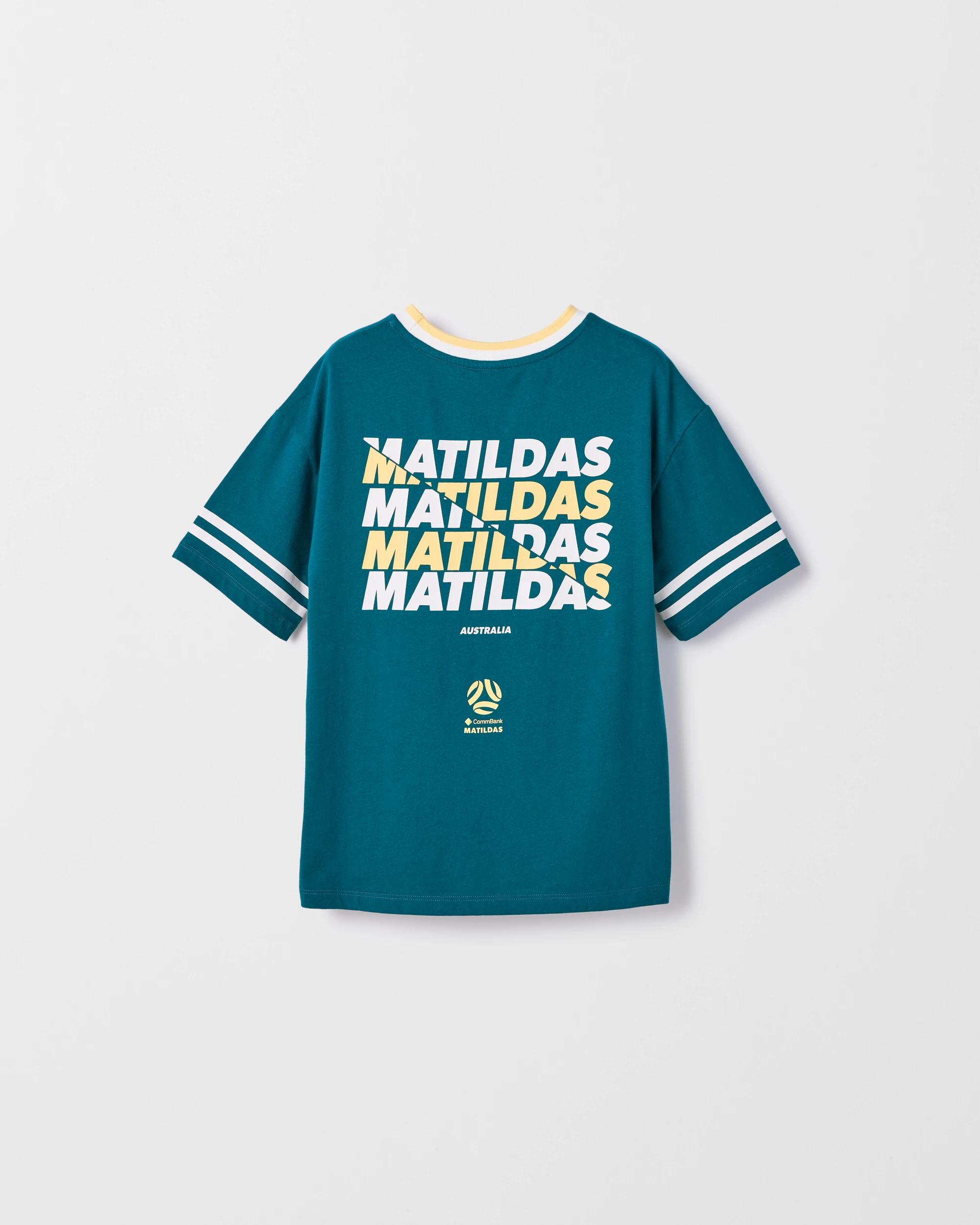 3 Matildas Australian Cotton Print T-Shirt GREEN, 3 of 3