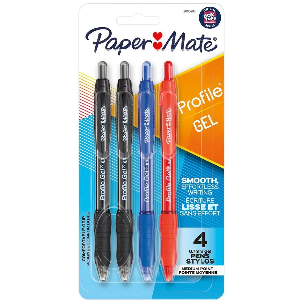 1 Paper Mate Profile Gel Pens 0.7mm Assorted 4 Pack, 1 of 4
