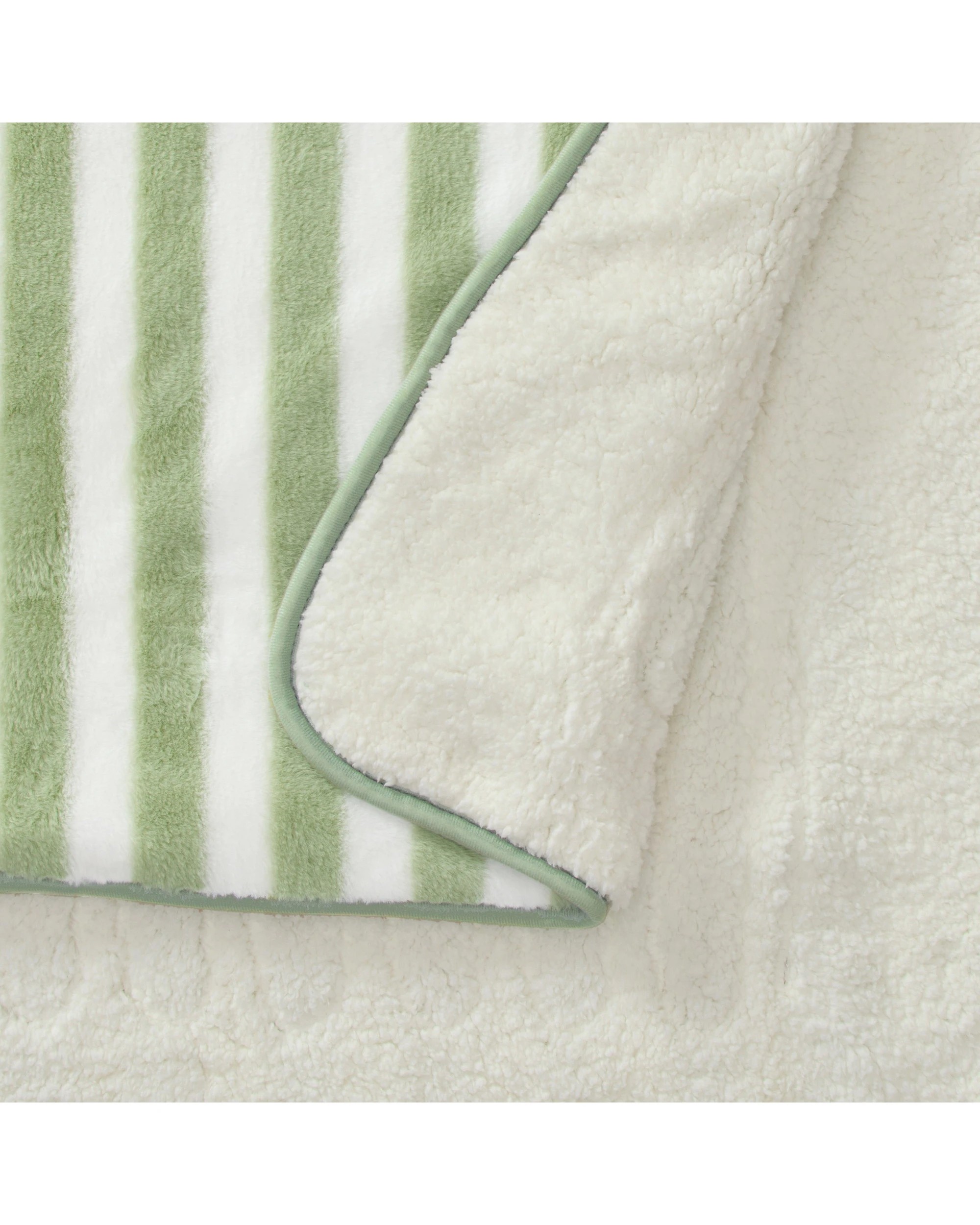 3 Dreamaker Linea Faux Fur Heated Throw 130x160cm - Olive, 3 of 9