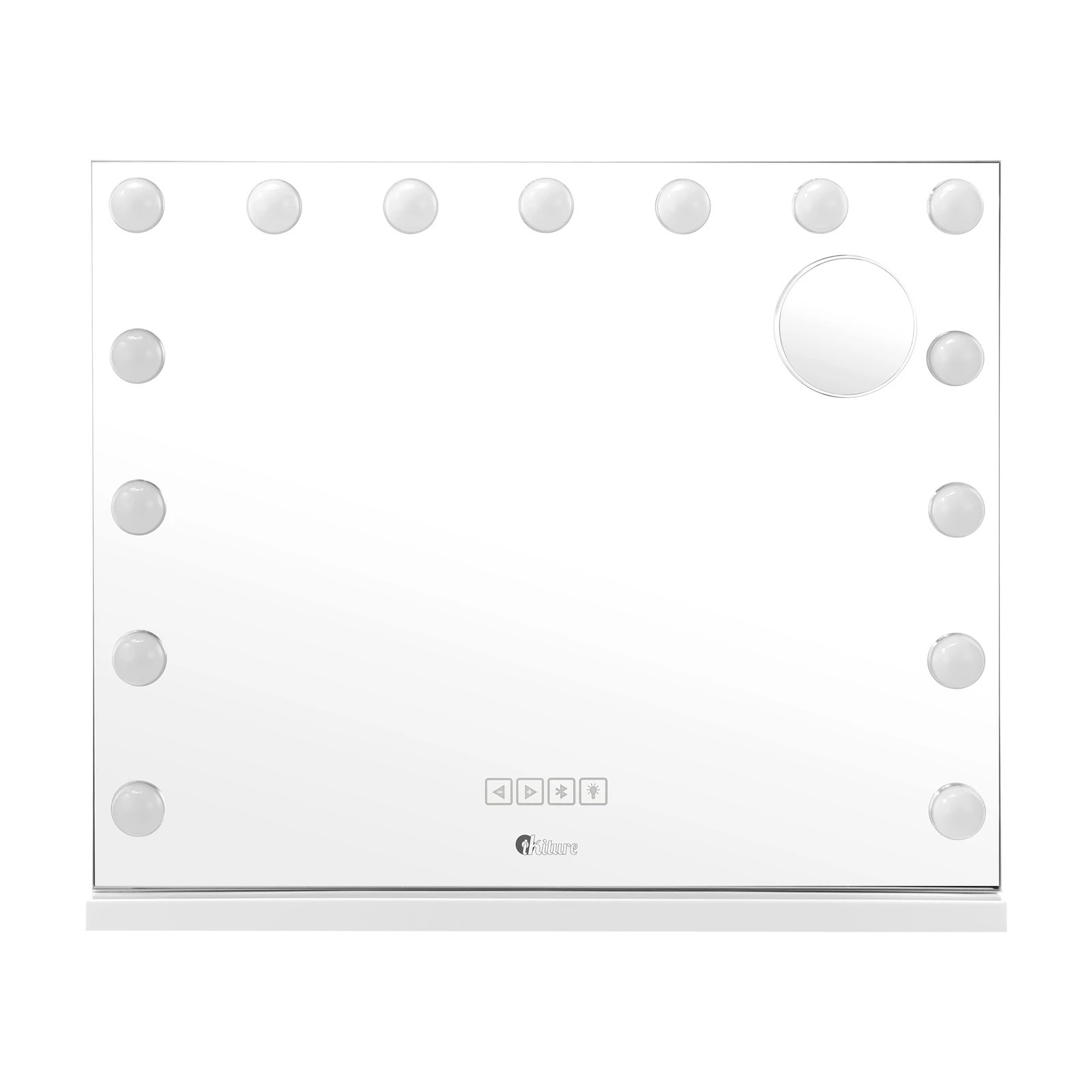 6 Oikiture Bluetooth Hollywood Makeup Mirror Led Light 60x52cm Vanity Mirrors
 - White, 6 of 7