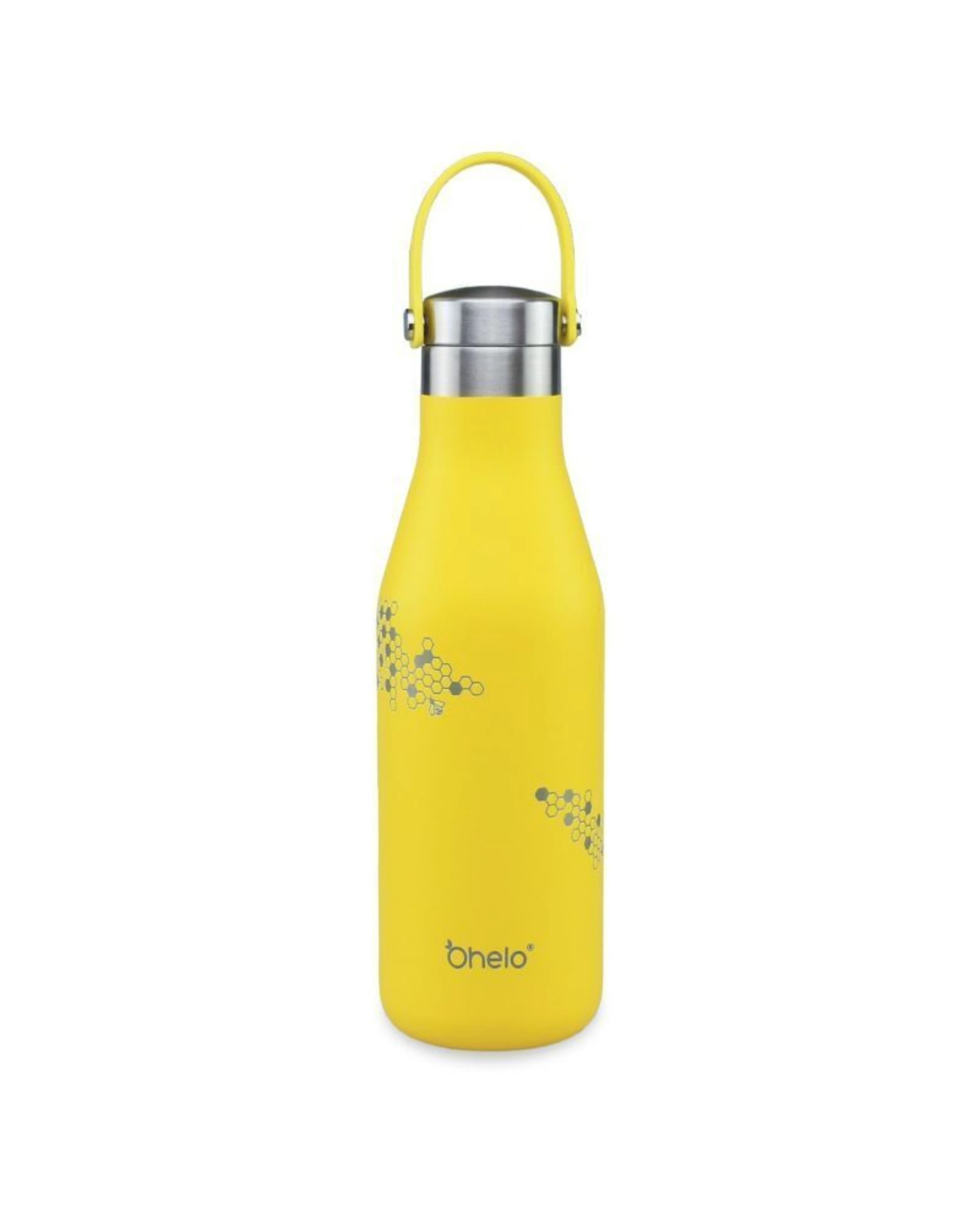1 O'Helo Bottle With Etched Bees 500ml - Yellow, 1 of 4