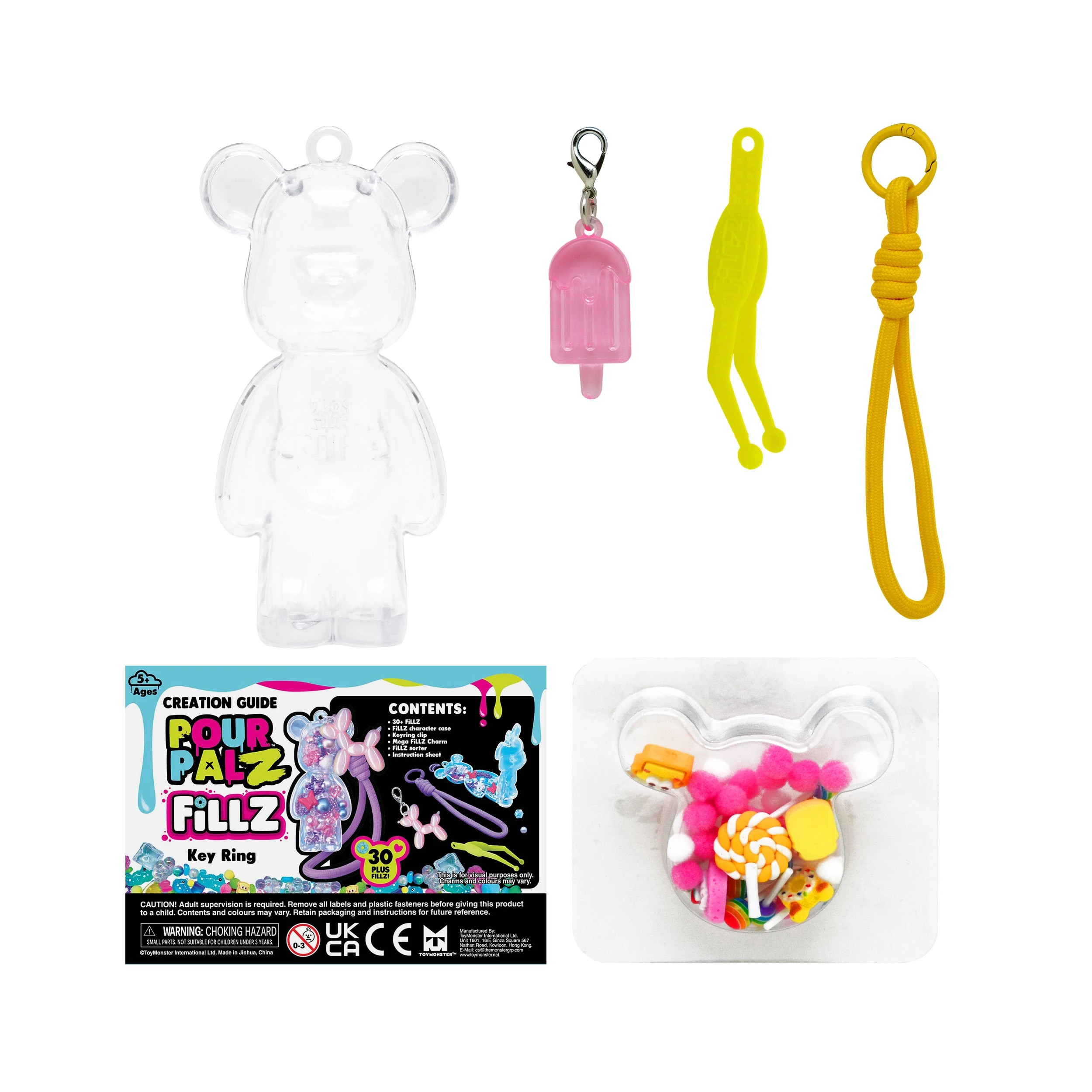 7 Pour Palz Fillz Bear Keyring - Assorted, 7 of 8