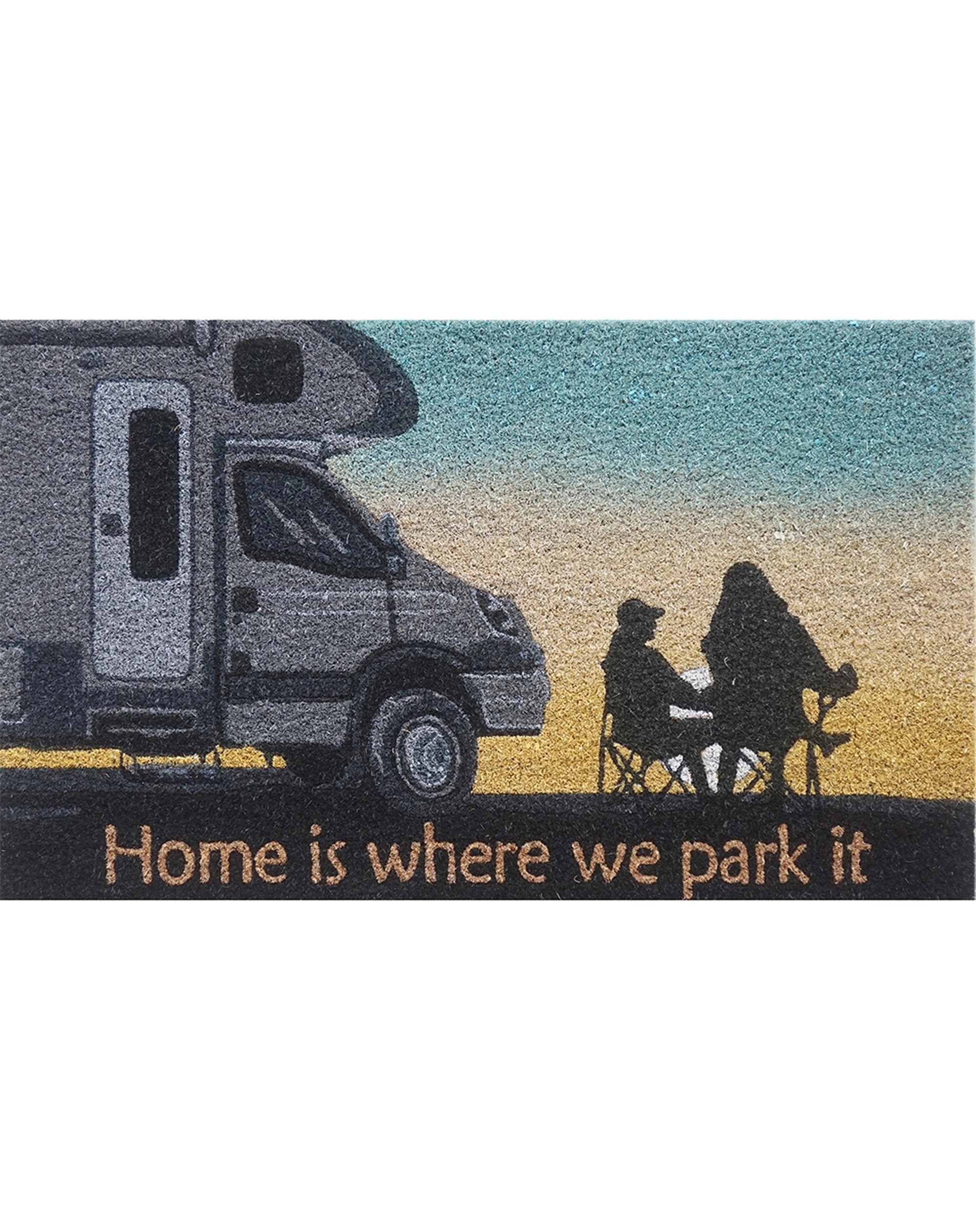 1 Solemate PVC Motor Home 45x75cm Outdoor Doormat PVC Backed Coconut Coir - Multi, 1 of 2