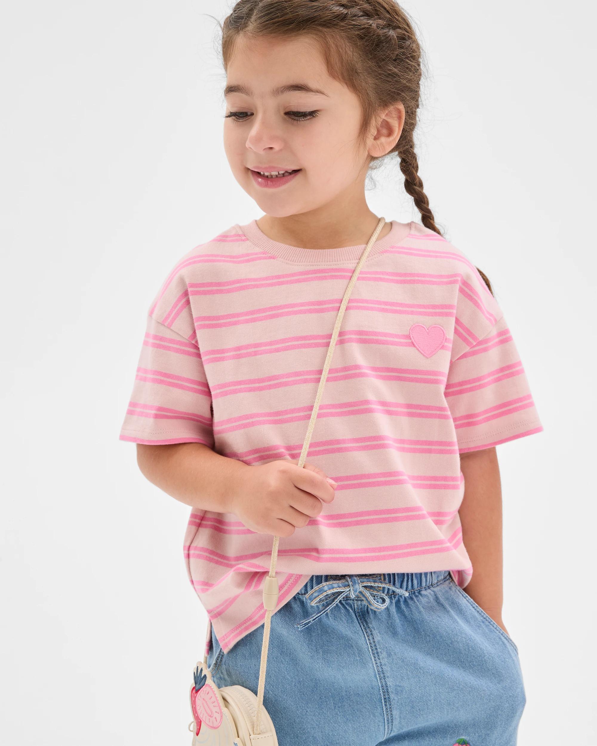3 Target Kids Australian Cotton Heavyweight Knit T-Shirt STRIPE, 3 of 6